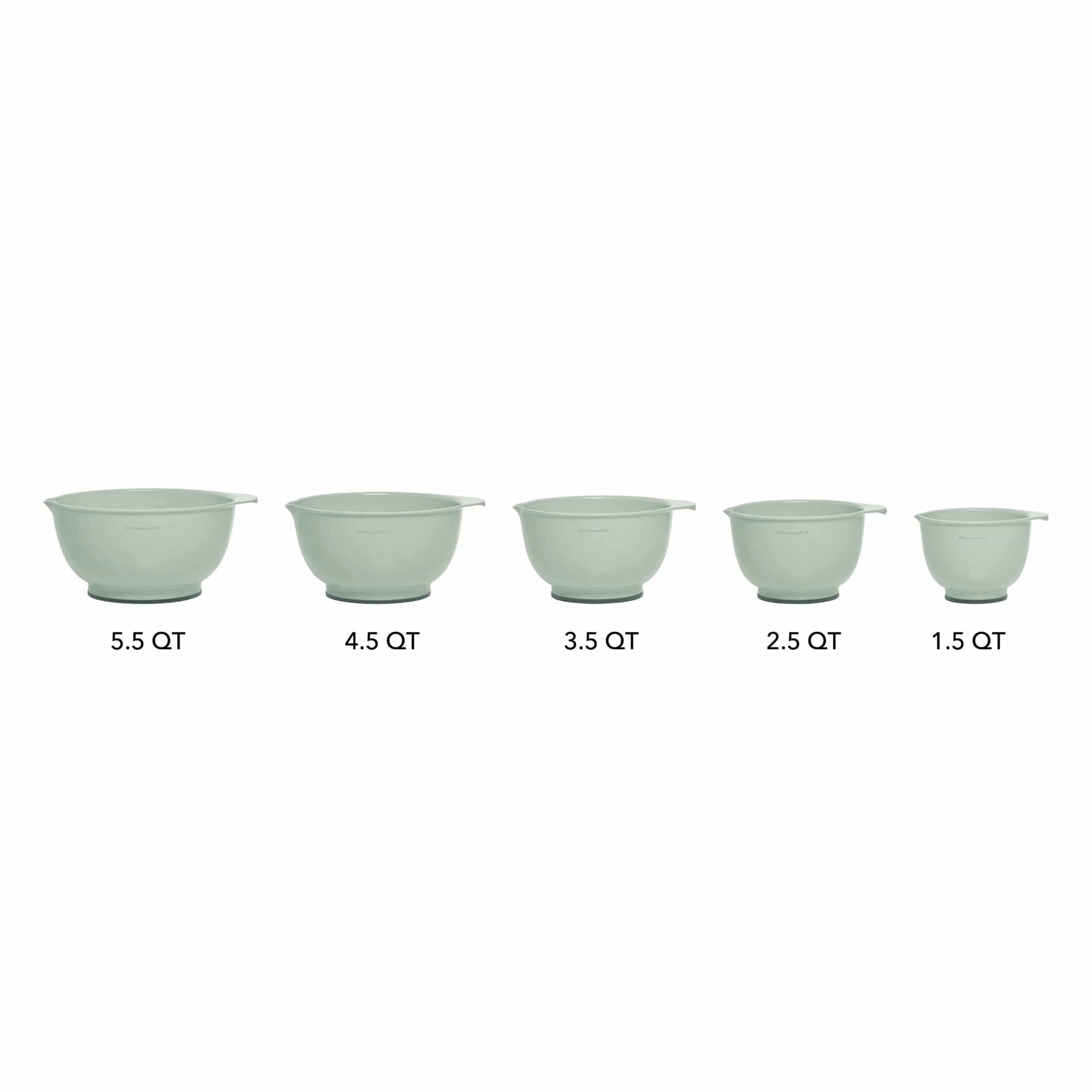 KitchenAid Classic Mixing Bowls, Set of 5, Pistachio - Image 2