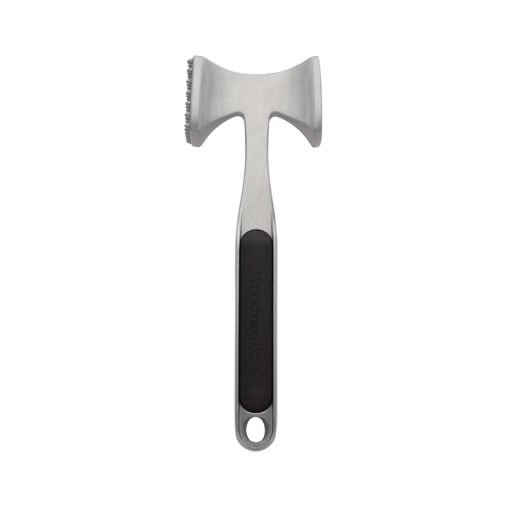 KitchenAid Gourmet Multi Sided Meat Tenderizer for Pounding Meats, Nuts, Shellfish, ect, Hang Hole for Easy Storage, Hand Wash, One Size, Black