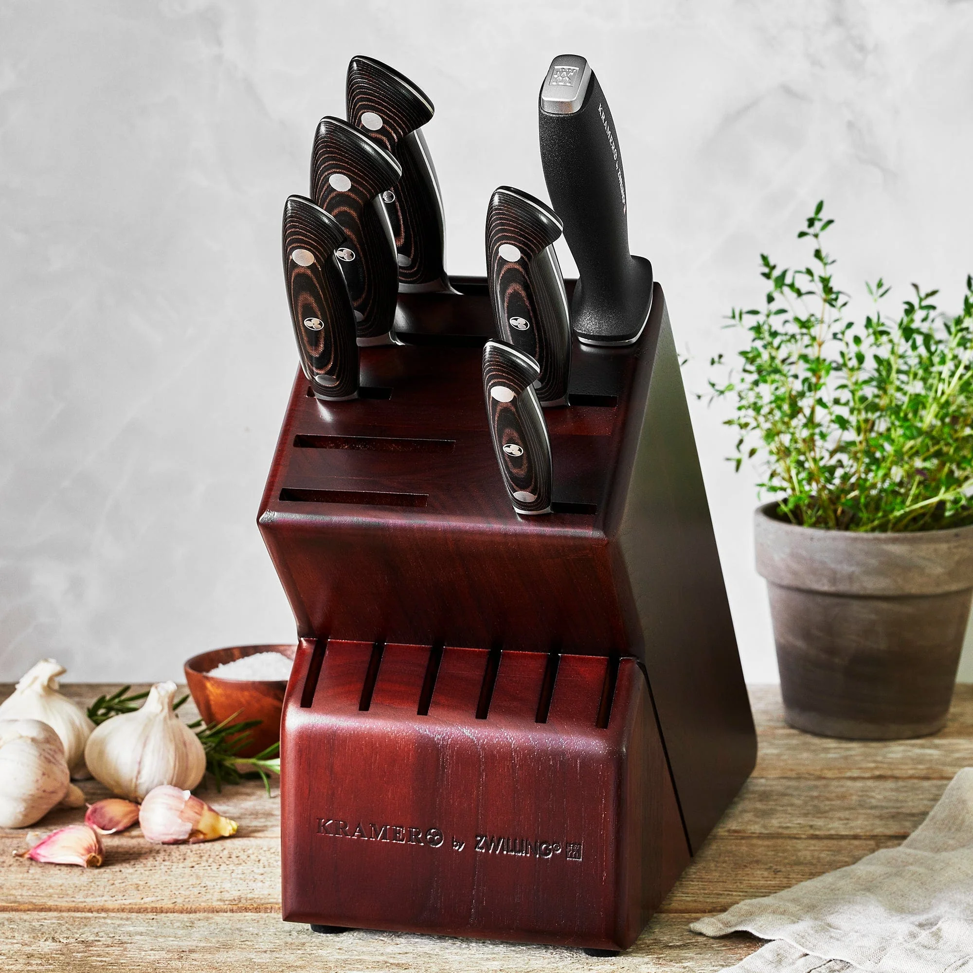 Kramer by Zwilling Euroline Damascus Collection 7-pc Knife Block Set - Image 3