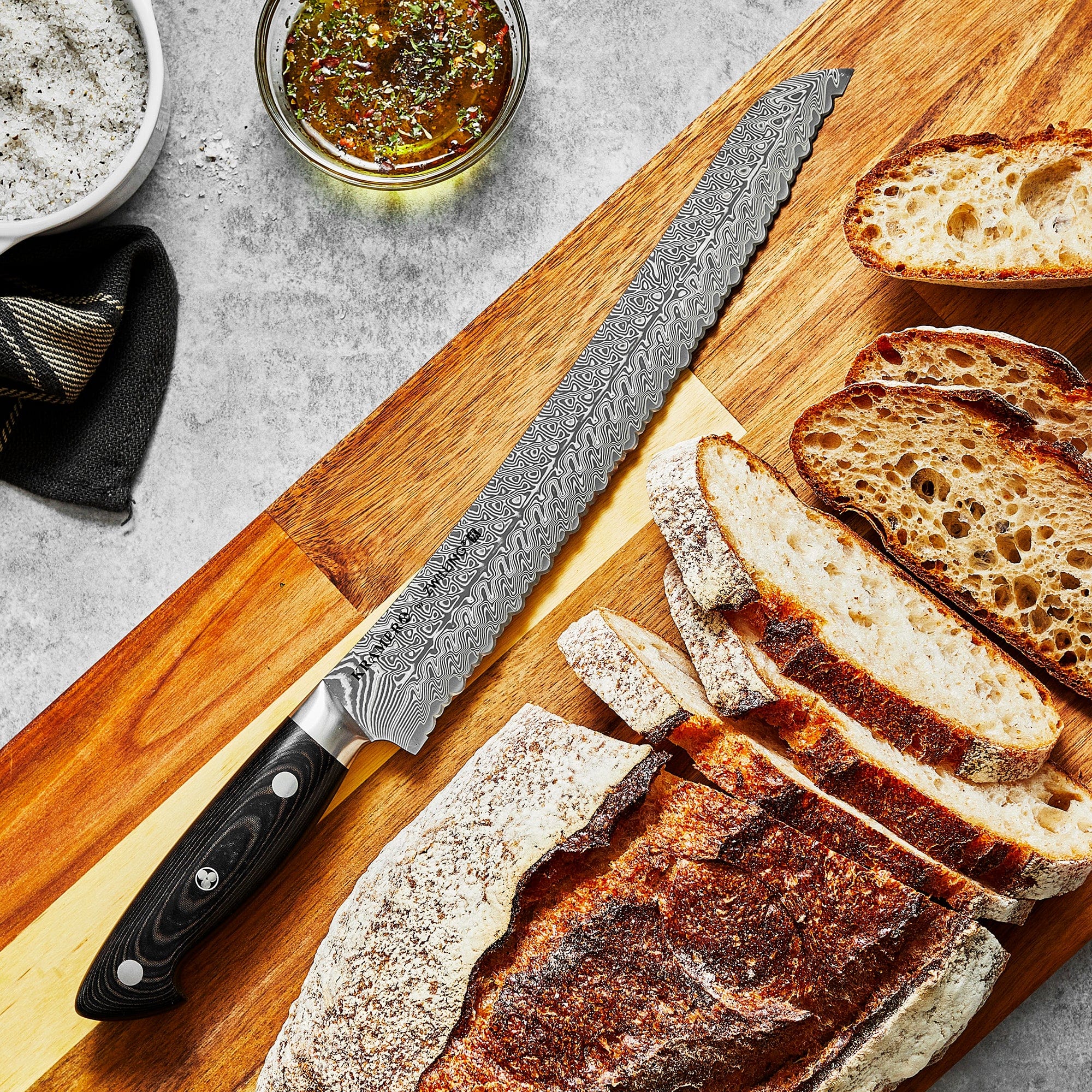 Kramer by Zwilling Euroline Damascus Collection 9-inch Bread Knife - Image 3