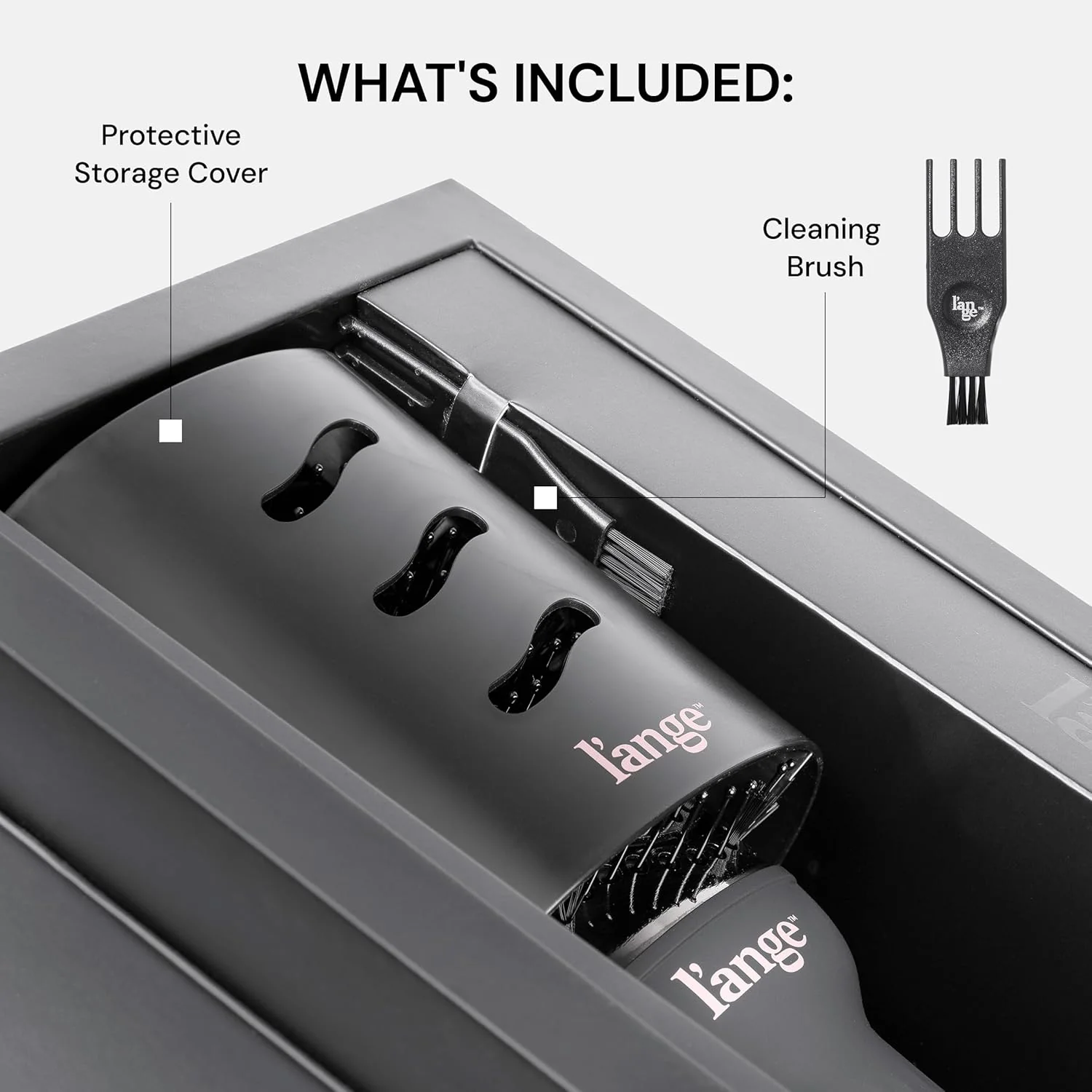L'ange Hair Le Volume 2-in-1 Titanium Blow Dryer Brush, 75mm Oval Barrel, for Smooth, Frizz-Free Styling on All Hair Types, Black - Image 10