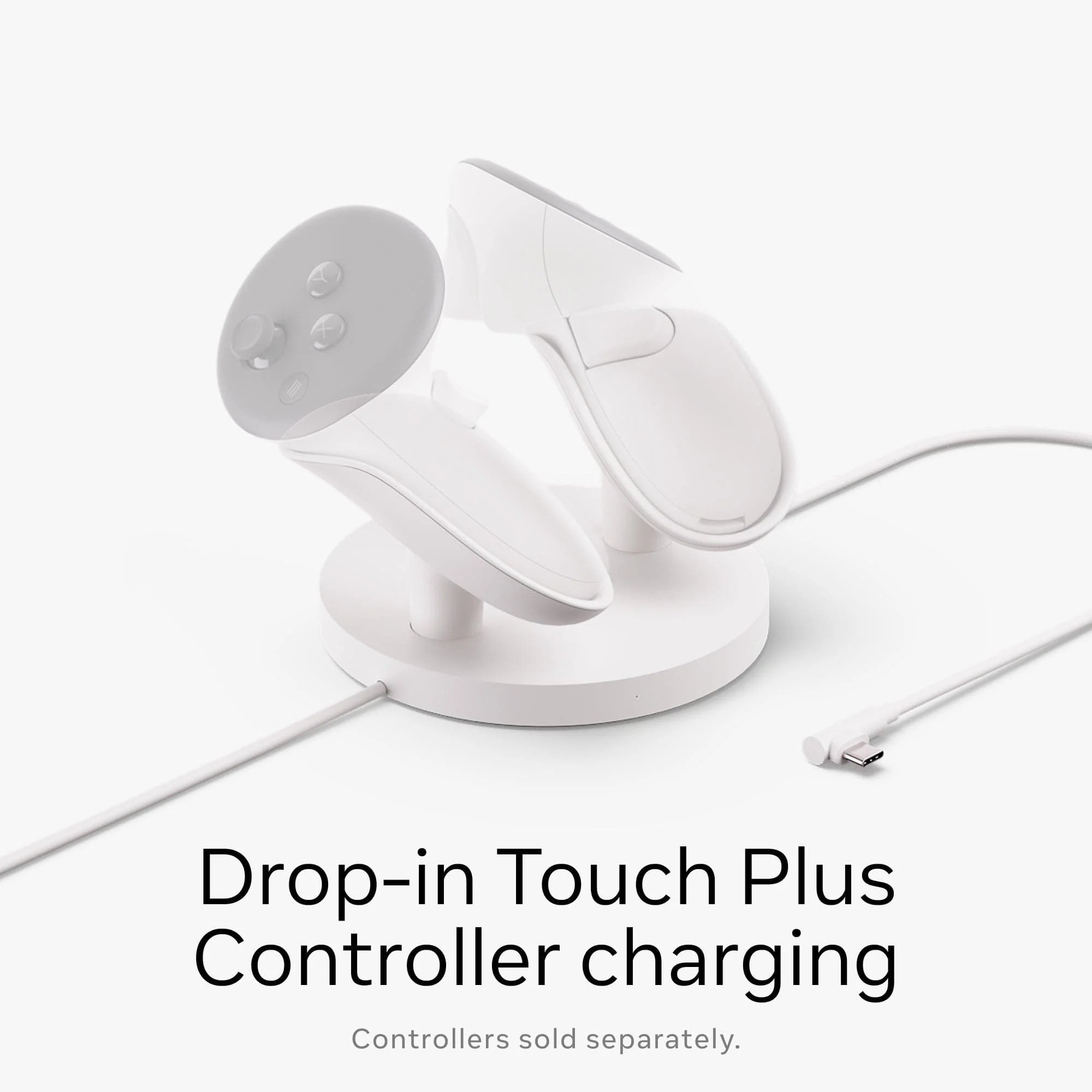 Meta Quest Compact Charging Dock for 3/3S with Extended Headset Charging Cable for Touch Plus Controllers - Image 2