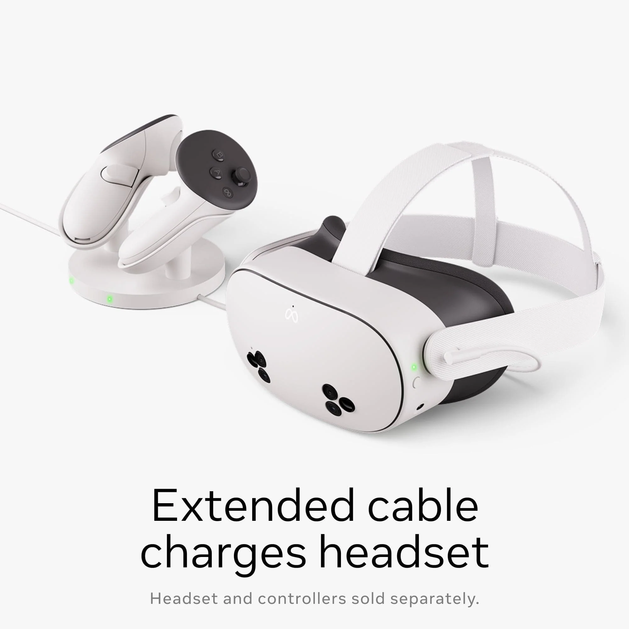 Meta Quest Compact Charging Dock for 3/3S with Extended Headset Charging Cable for Touch Plus Controllers - Image 4