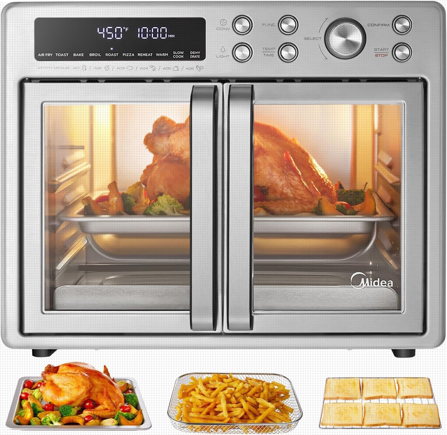 Midea Flexify French Door Air Fryer Oven, Extra-Large Air Fryer & Toaster Oven Combo, Stainless Steel - Certified Refurbished - Image 11