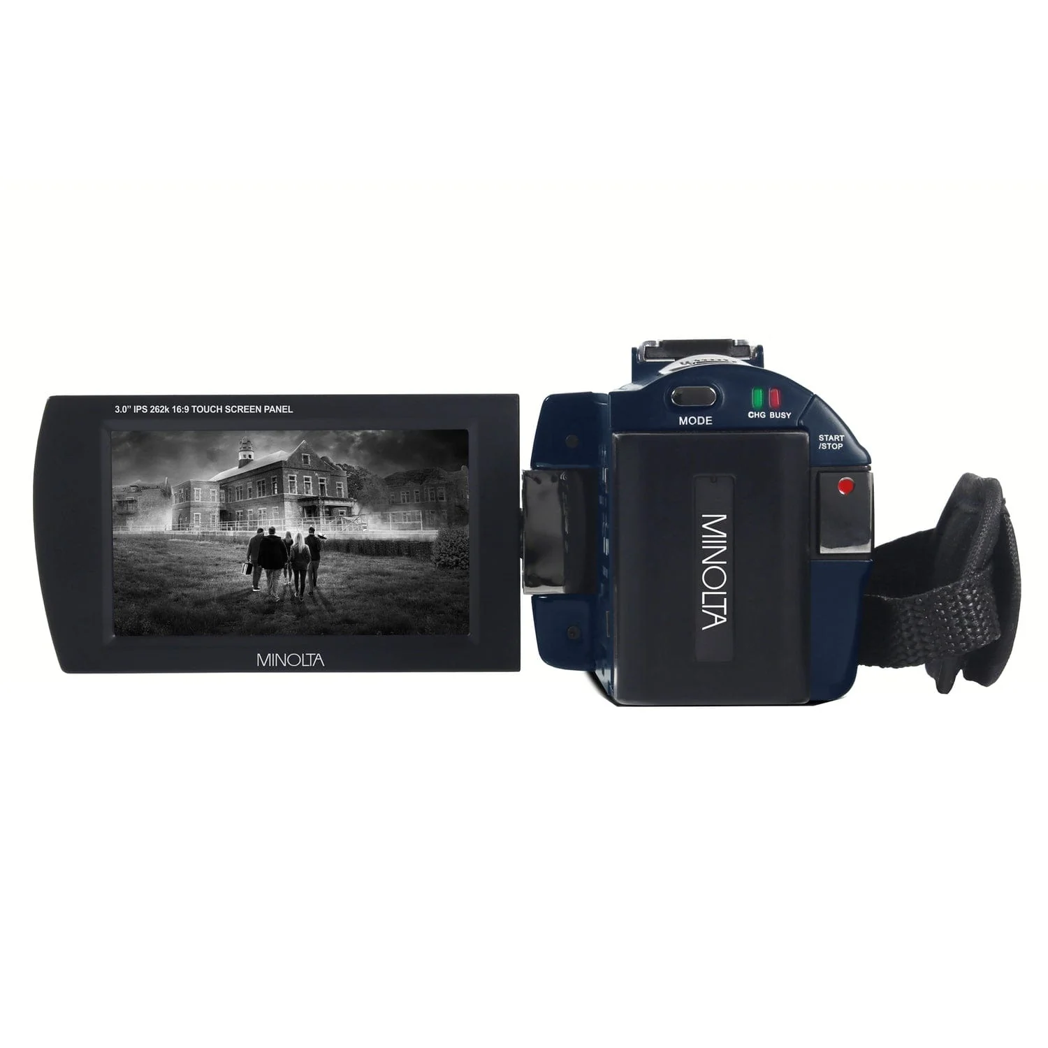 Minolta 4K-Ultra-HD IR Night Vision Camcorder with 16x Digital Zoom, Anti-Shake, Rechargeable Battery, and 16-GB SDHC Card, MN4K25NV, Blue - Image 2