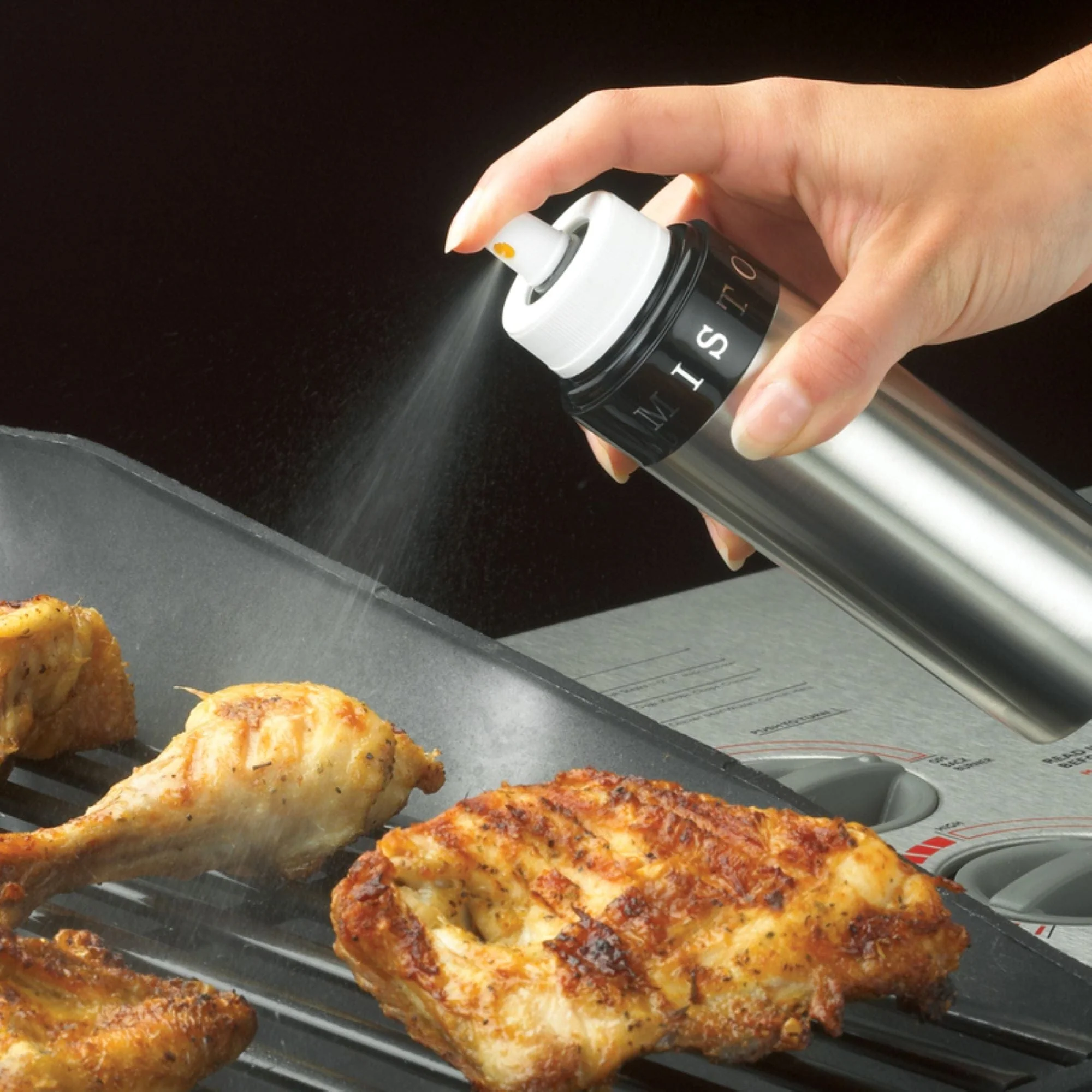Misto Aluminum Oil Sprayer, Set of 2 - Versatile Refillable Aerosol Sprayers for Olive Oil, Vinegar, Lemon Juice, Dressings - Image 3