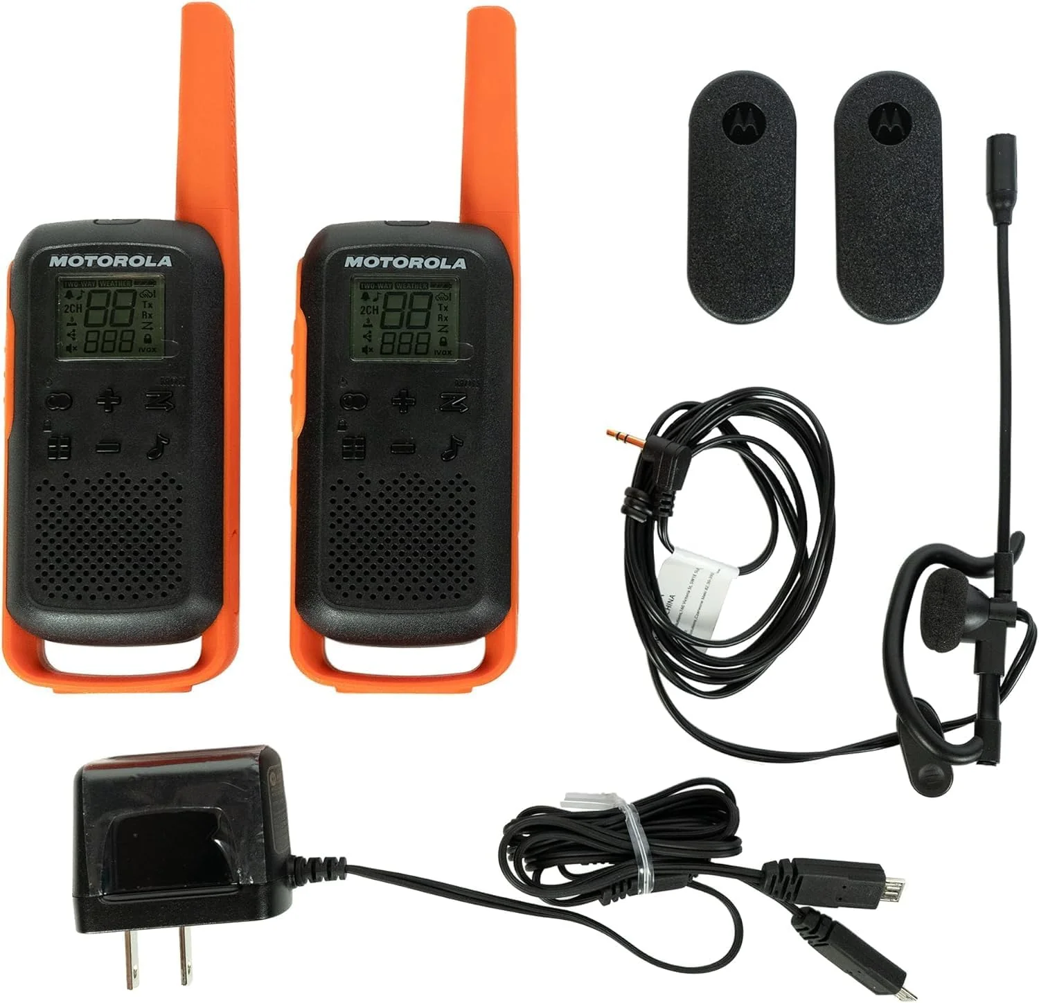 Motorola Solutions Rechargeable 25-Mile Two-Way Radio, Sportsman Edition, TrueTimber Pattern, Black/Orange - Image 2