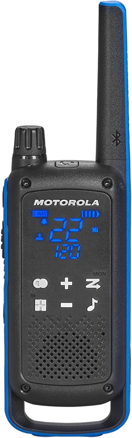 Motorola Solutions Rechargeable 35-Mile Two-Way Radio, Black/Blue - Image 2