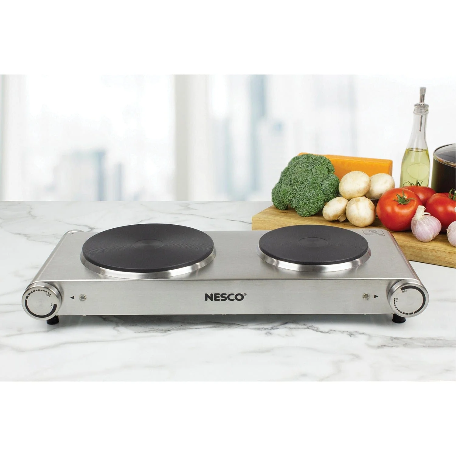Nesco 1800-Watt Double-Burner Electric Cast-Iron Hot Plate - Image 3