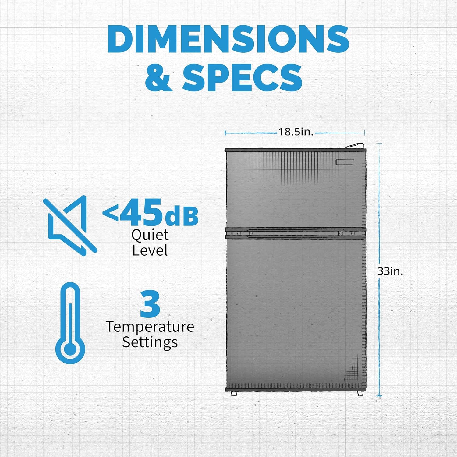 Newair Compact Mini Fridge with Freezer, 3.1 Cu. Ft., Black - Certified Refurbished - Image 5