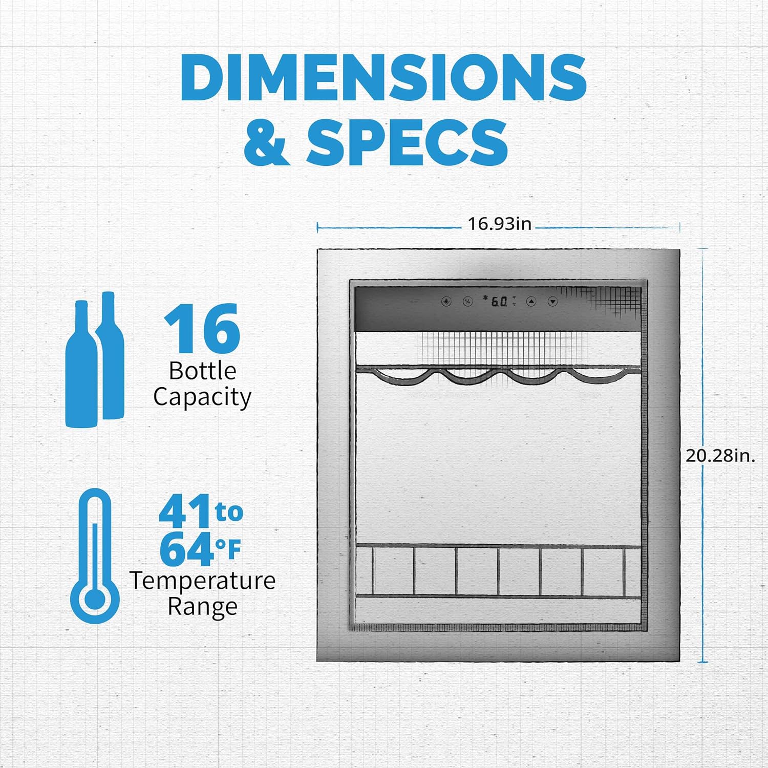 Newair Freestanding Wine Fridge with Digital Thermostat, 16 Bottles, Stainless Steel - Certified Refurbished - Image 4