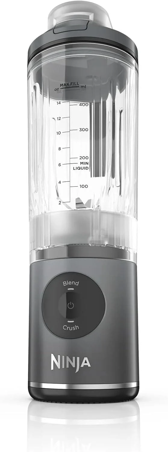 Ninja Blast Max Personal Cordless Blender for Smoothies, Frozen Drinks, Ice Crush, 20 oz. Twist & Go, Gray - Certified Refurbished