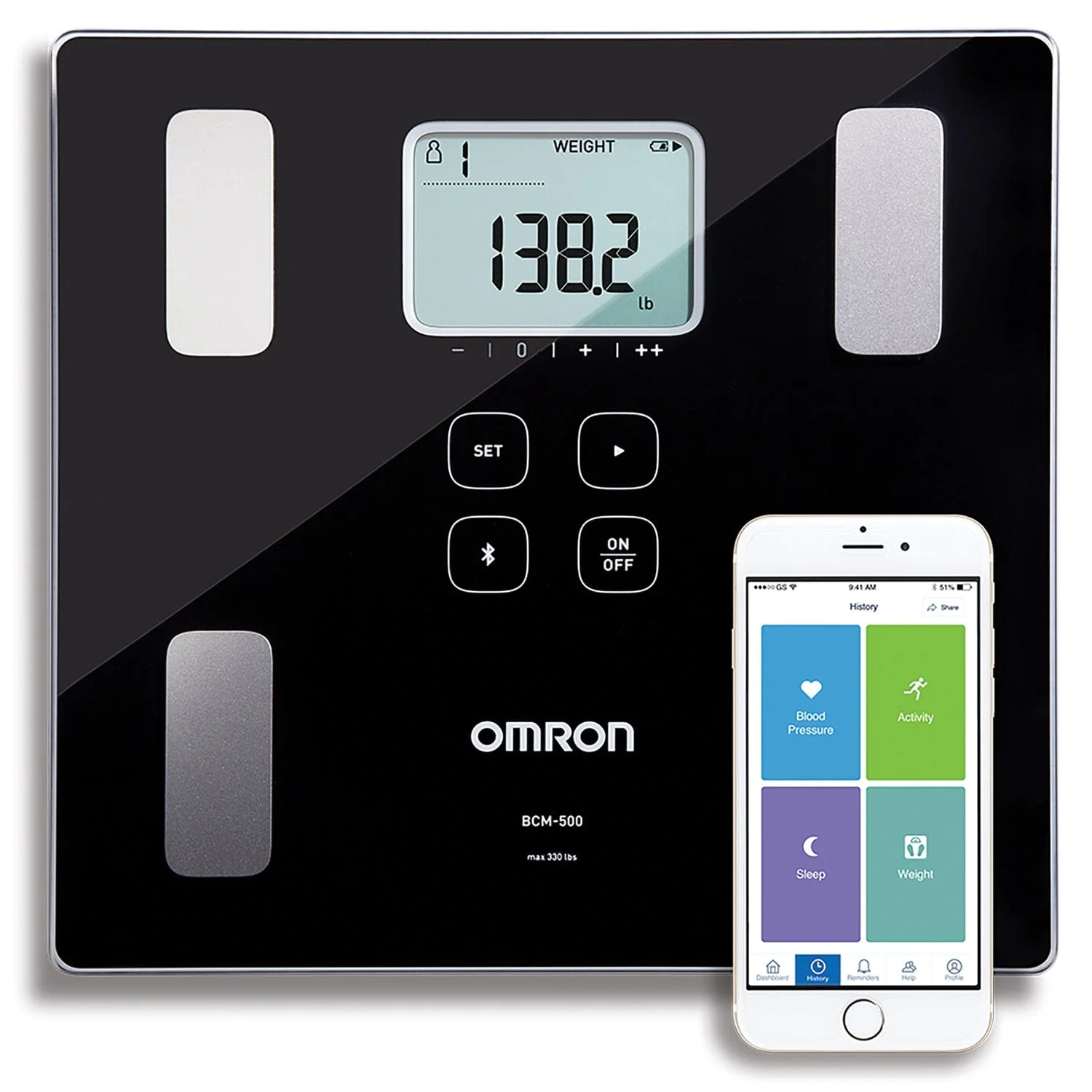 Omron Body Composition 330-Lb. Capacity Bathroom Scale - Image 4