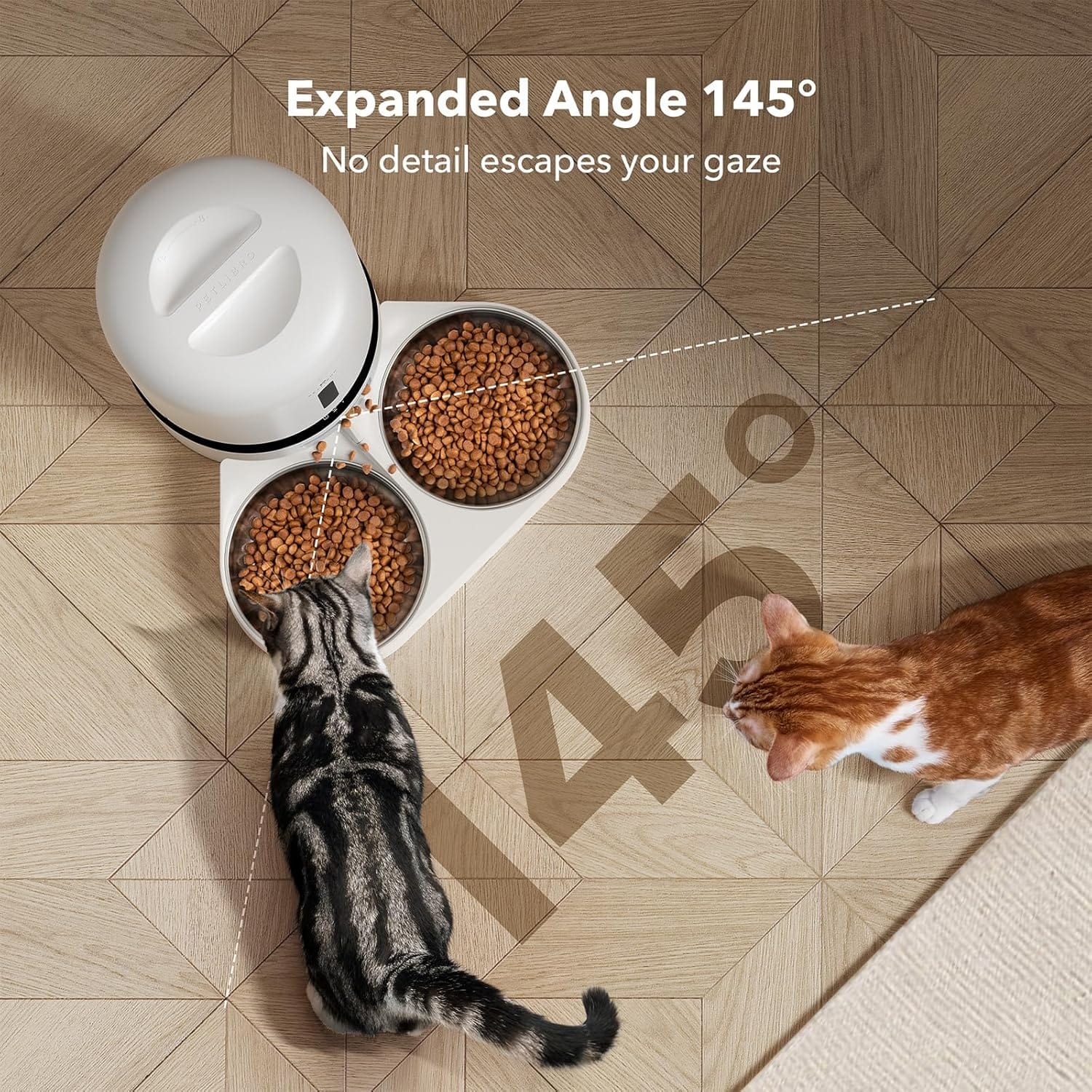 Petlibro Automatic Dual Tray Smart Pet Feeder with Video Camera, Night Vision, Low Food & Motion & Sound Alerts, White - Certified Refurbished - Image 3