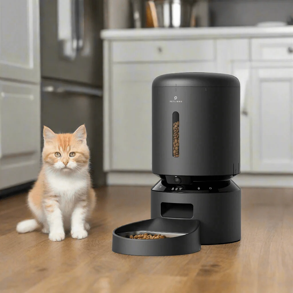 Petlibro Automatic Single Tray Smart Pet Feeder with Video Camera, Night Vision, Motion & Sound Alerts, Black - Certified Refurbished - Image 8
