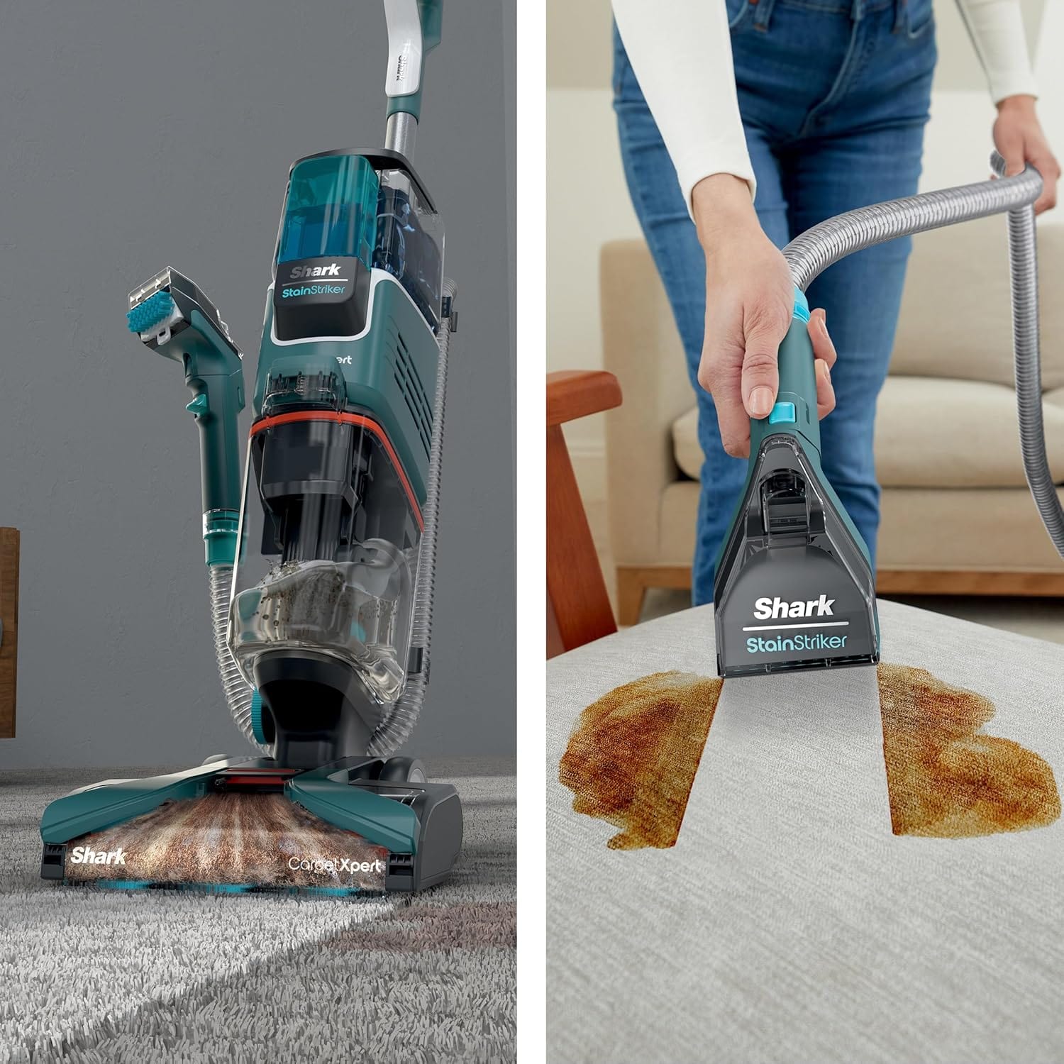 Shark CarpetXpert with Stainstriker Deep Carpet Cleaner, Teal - Certified Refurbished - Image 3
