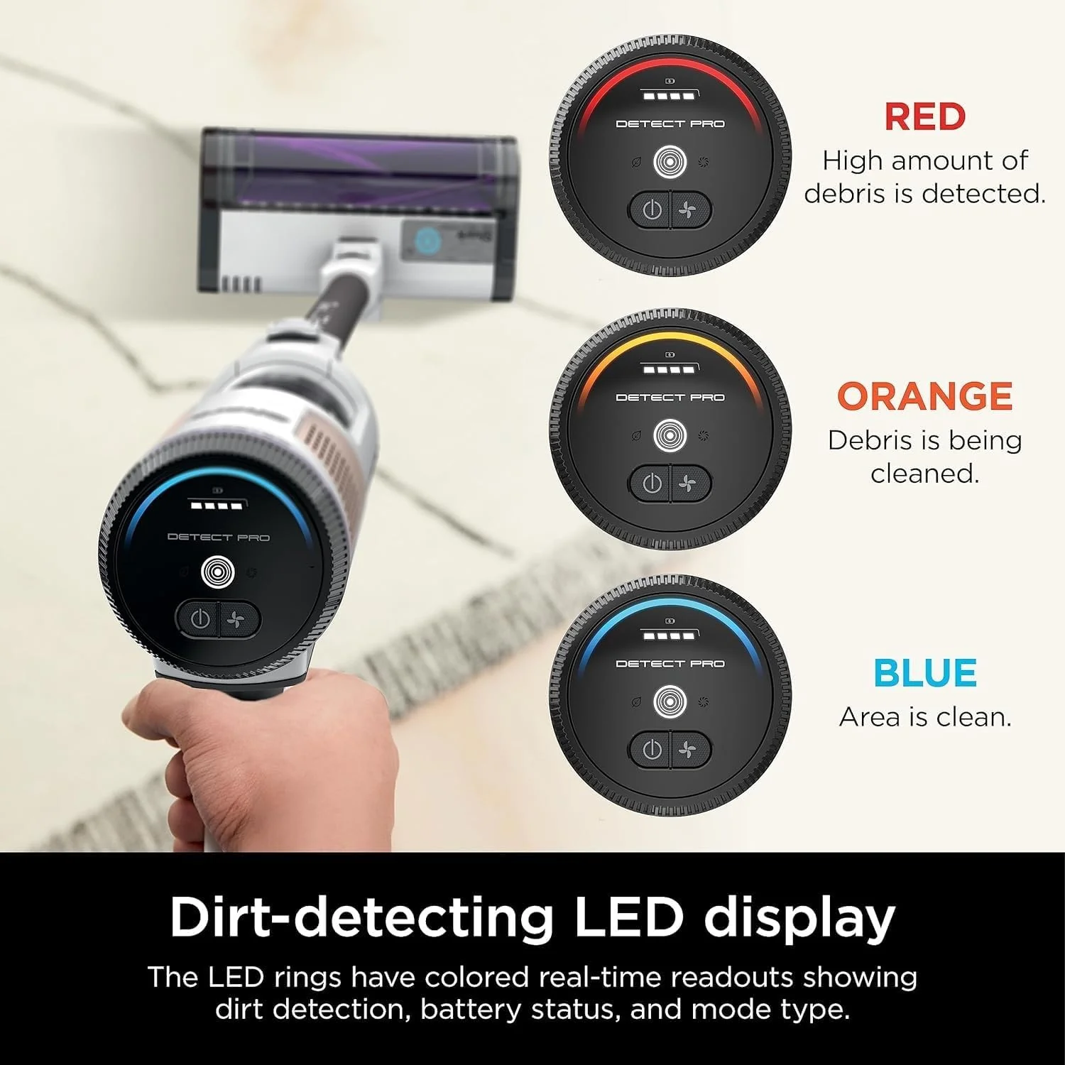 Shark Detect Pro Cordless HEPA QuadClean Multi-Surface Stick Vacuum, Grey/Silver - Certified Refurbished - Image 8