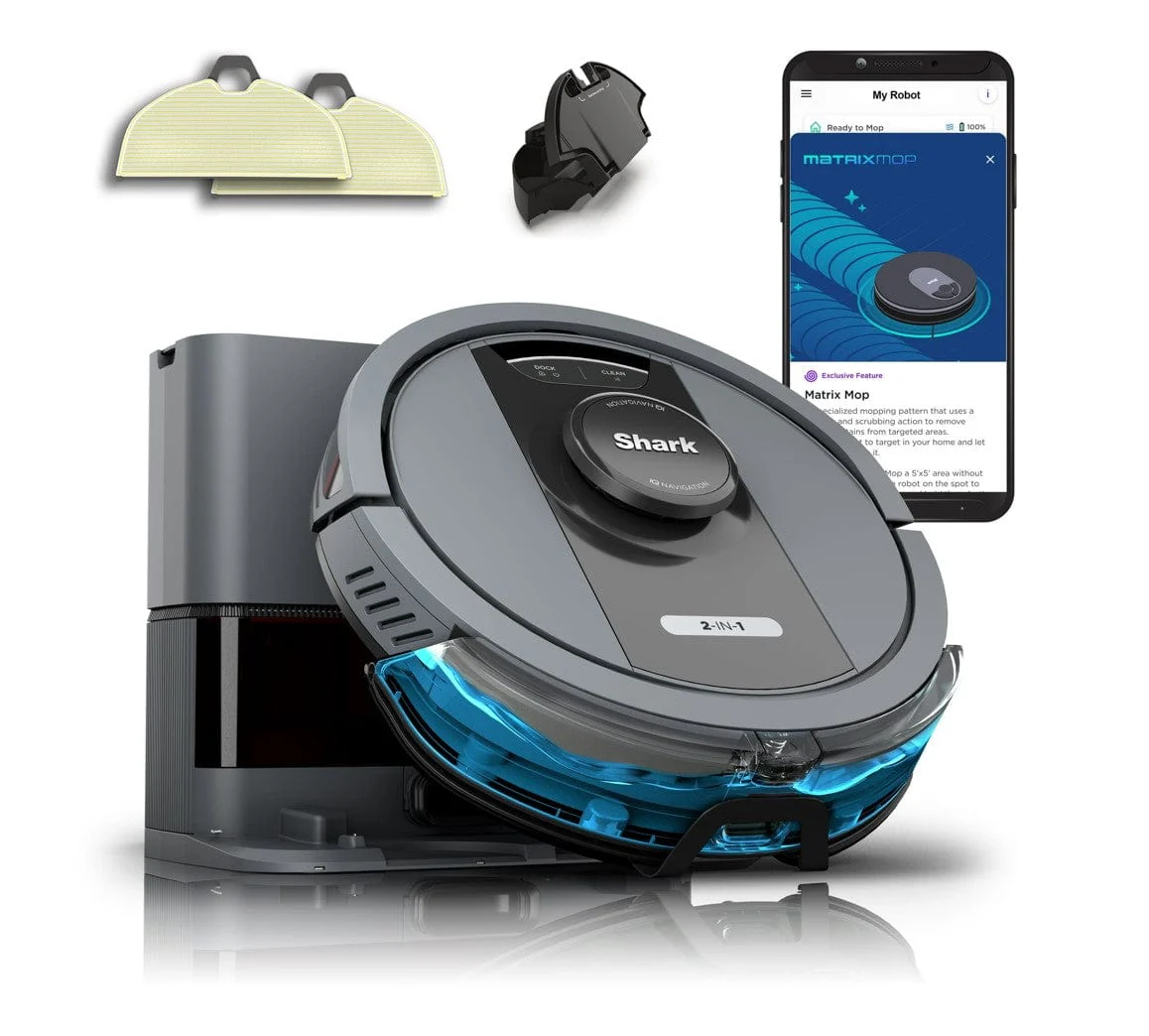 Shark Matrix 2-in-1 Self-Empty Robot Vacuum & Mop, 30-Day Capacity, Precision Home Mapping, Smart Control - Certified Refurbished