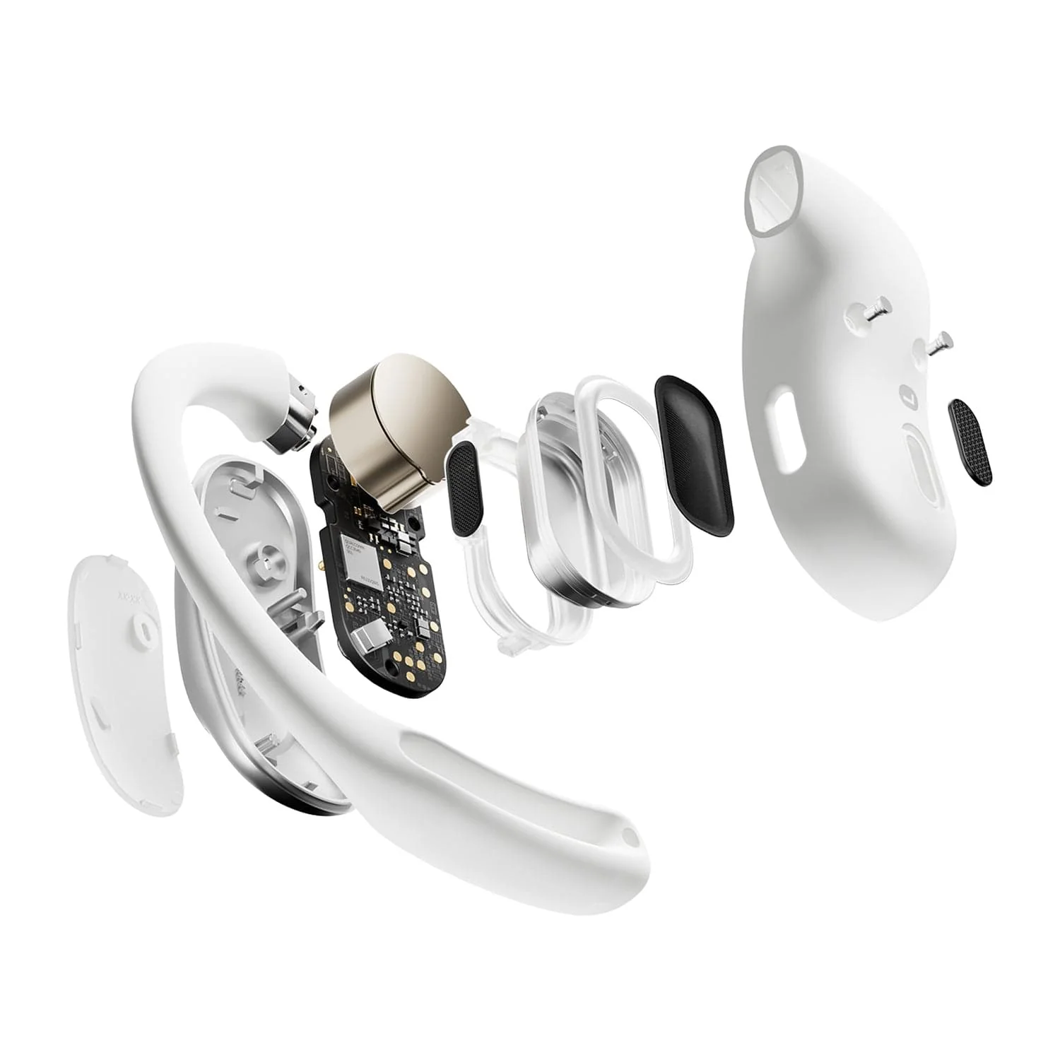 Shokz OpenFit Air TWS Bluetooth Open-Ear Earbuds with Mics, Earhooks, and Charging Case, Clear Voice, up to 28 Hours Play Time, IP54, White - Image 3