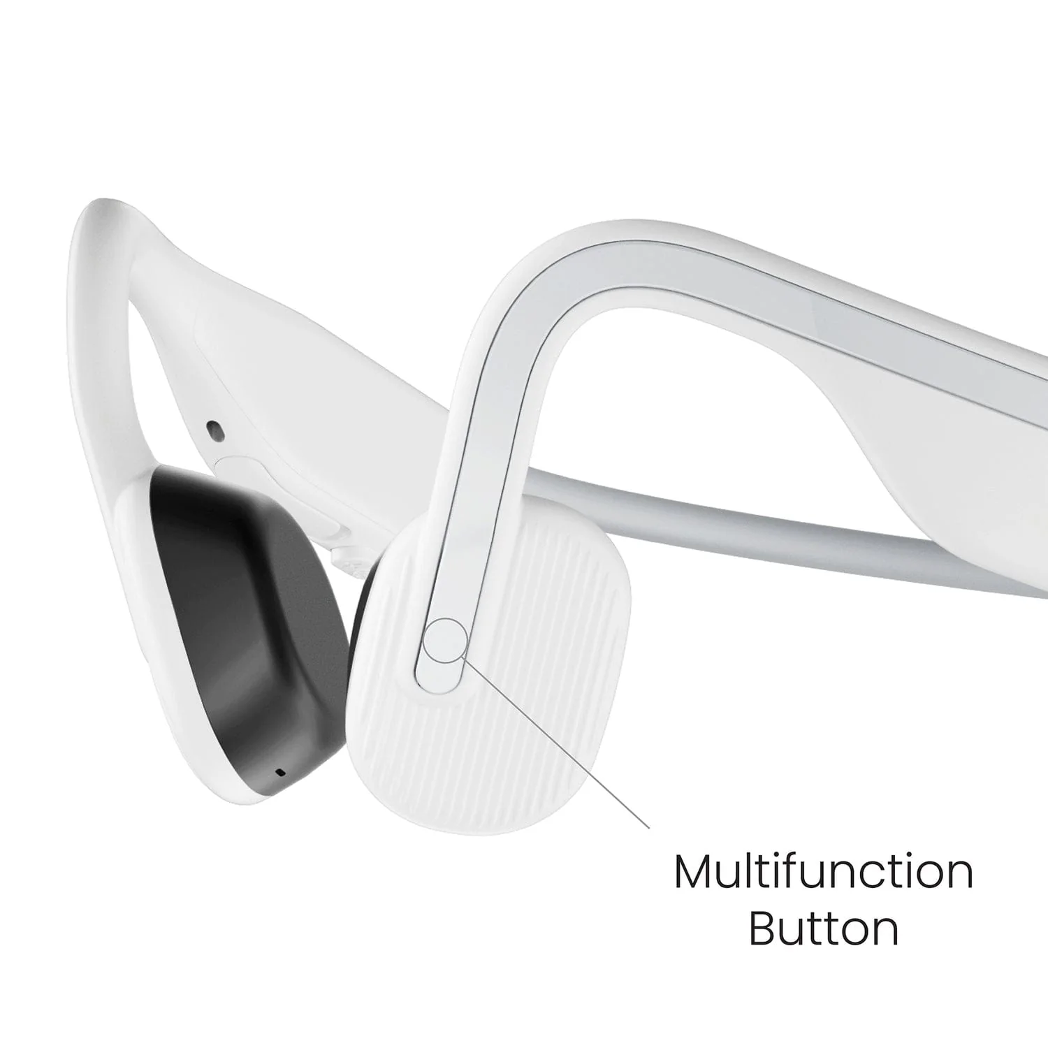 Shokz OpenMove Bone-Conduction Open-Ear Lifestyle Headphones with Microphones, White - Image 4