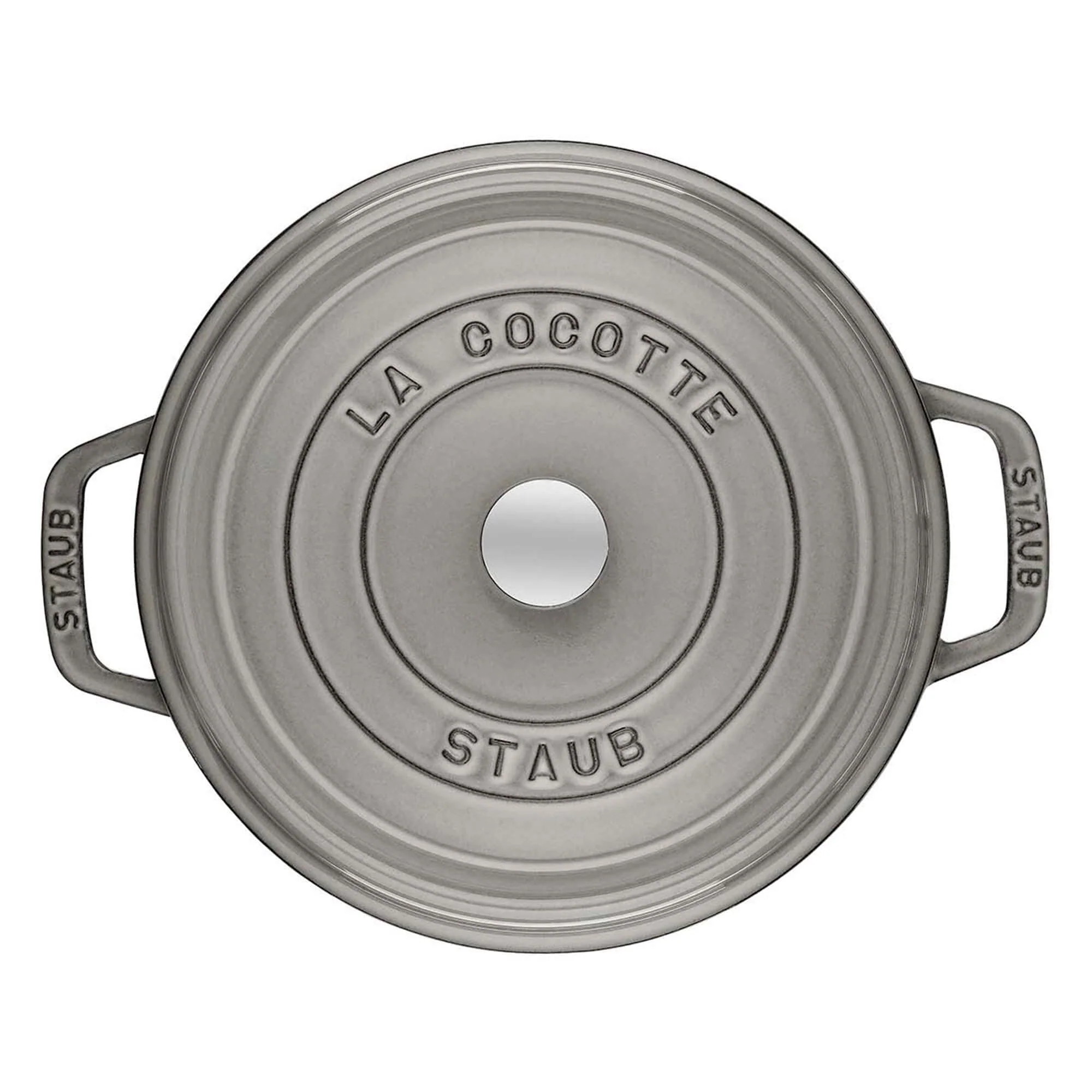 Staub Cast Iron 0.75-qt Round Cocotte - Graphite Grey - Image 3