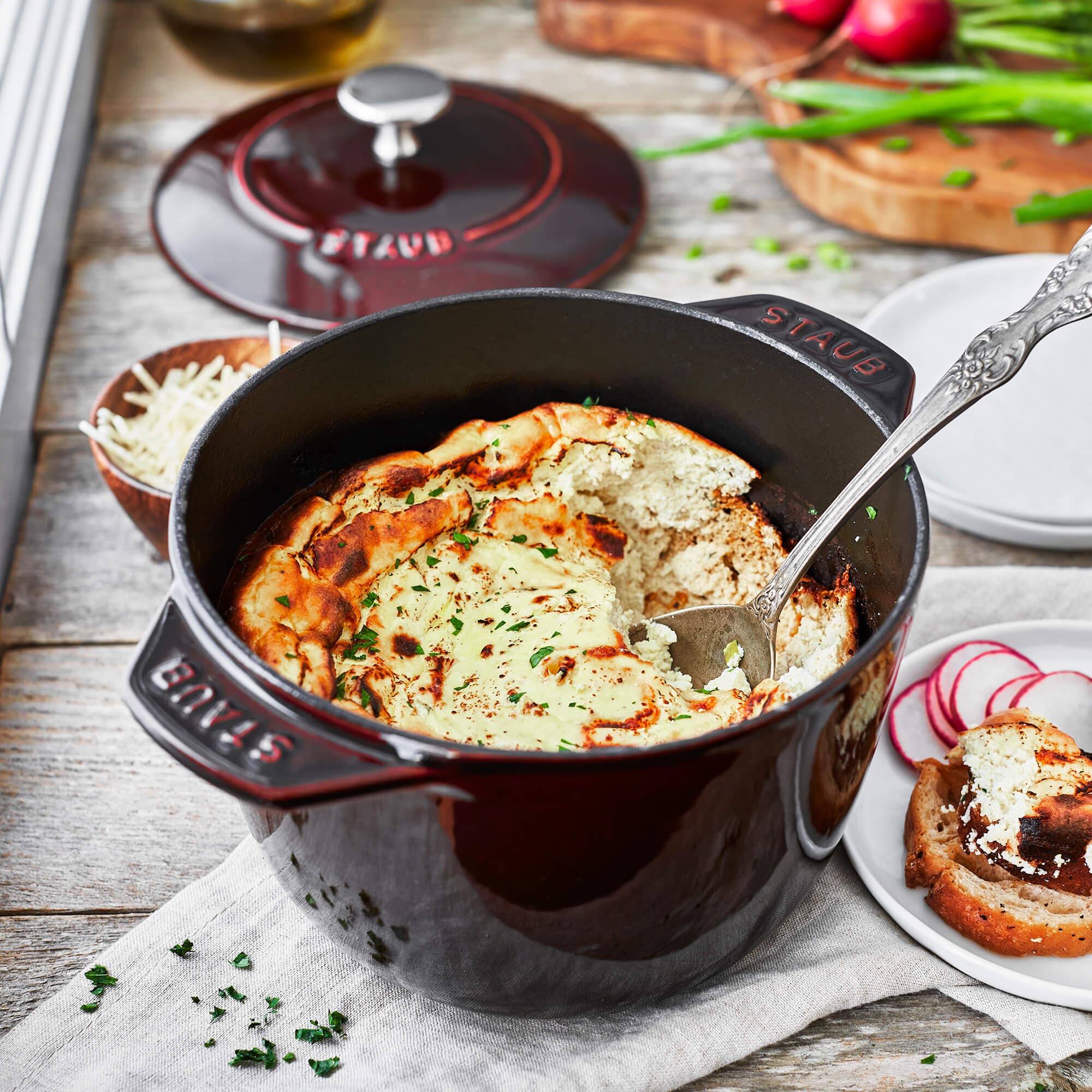 Staub Cast Iron 1.5-qt Petite French Oven - Grenadine - Image 3