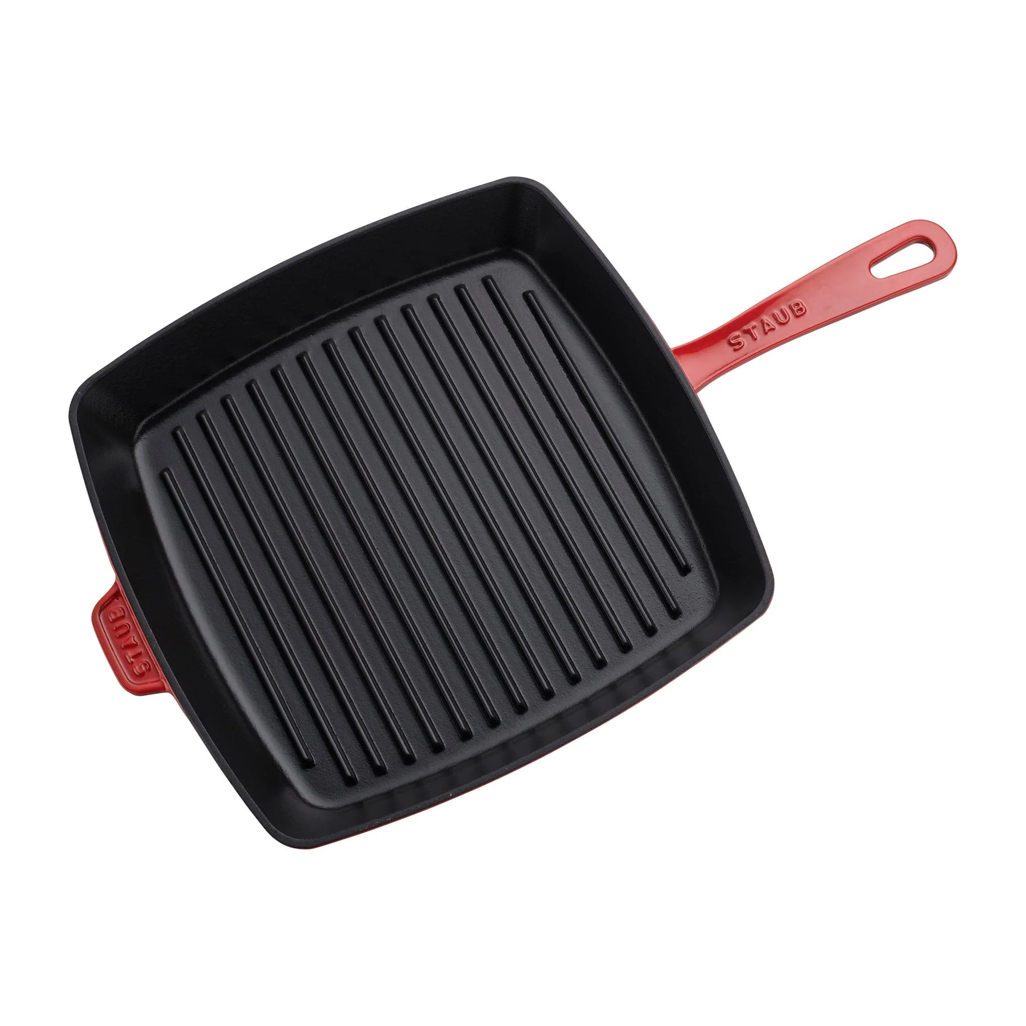 Staub Cast Iron 12-inch Square Grill Pan - Cherry - Image 6