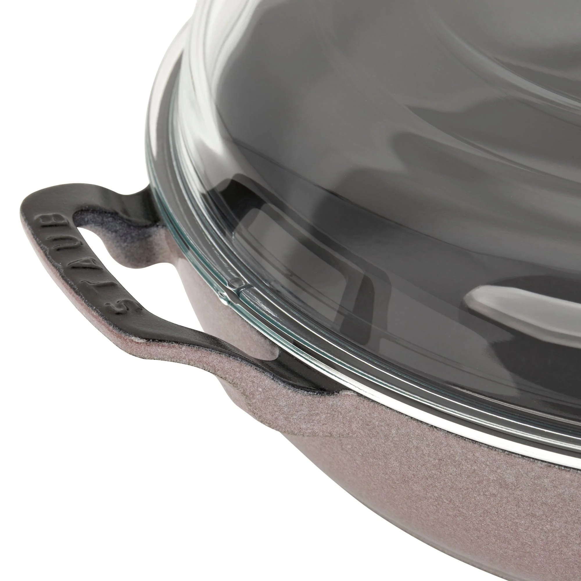 Staub Cast Iron 3.5-qt Braiser with Glass Lid - Lilac - Image 3