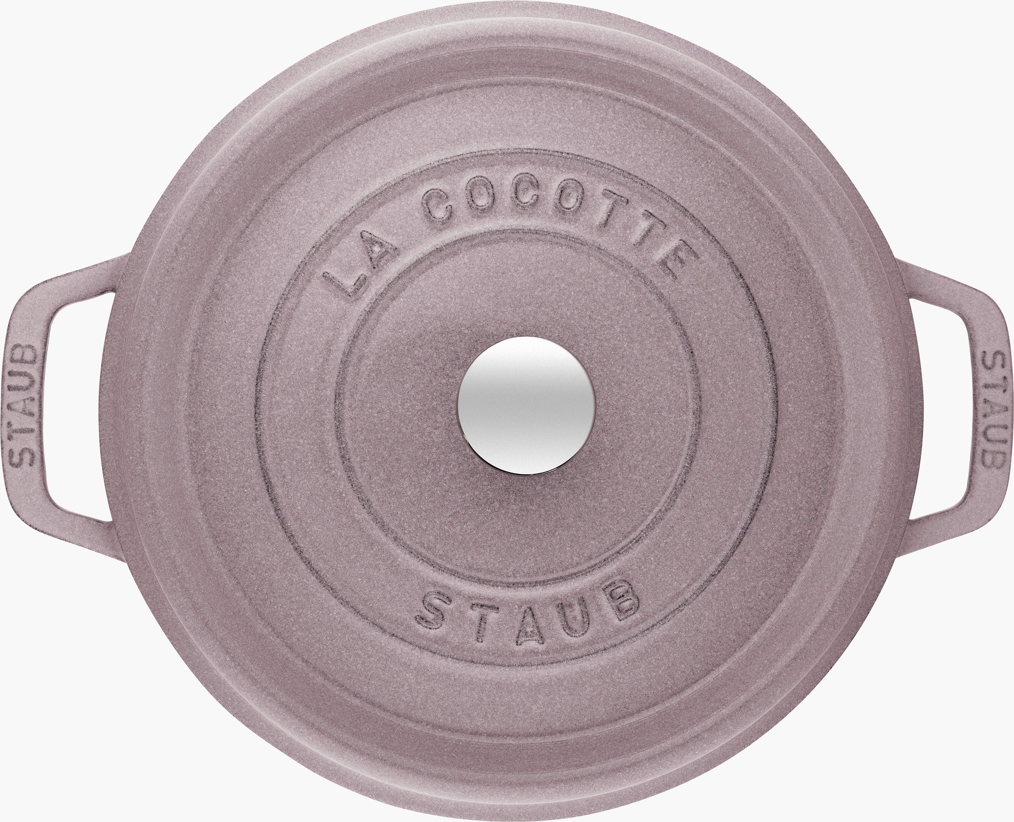 Staub Cast Iron 5.5-qt Round Cocotte, Dutch Oven - Lilac - Image 6