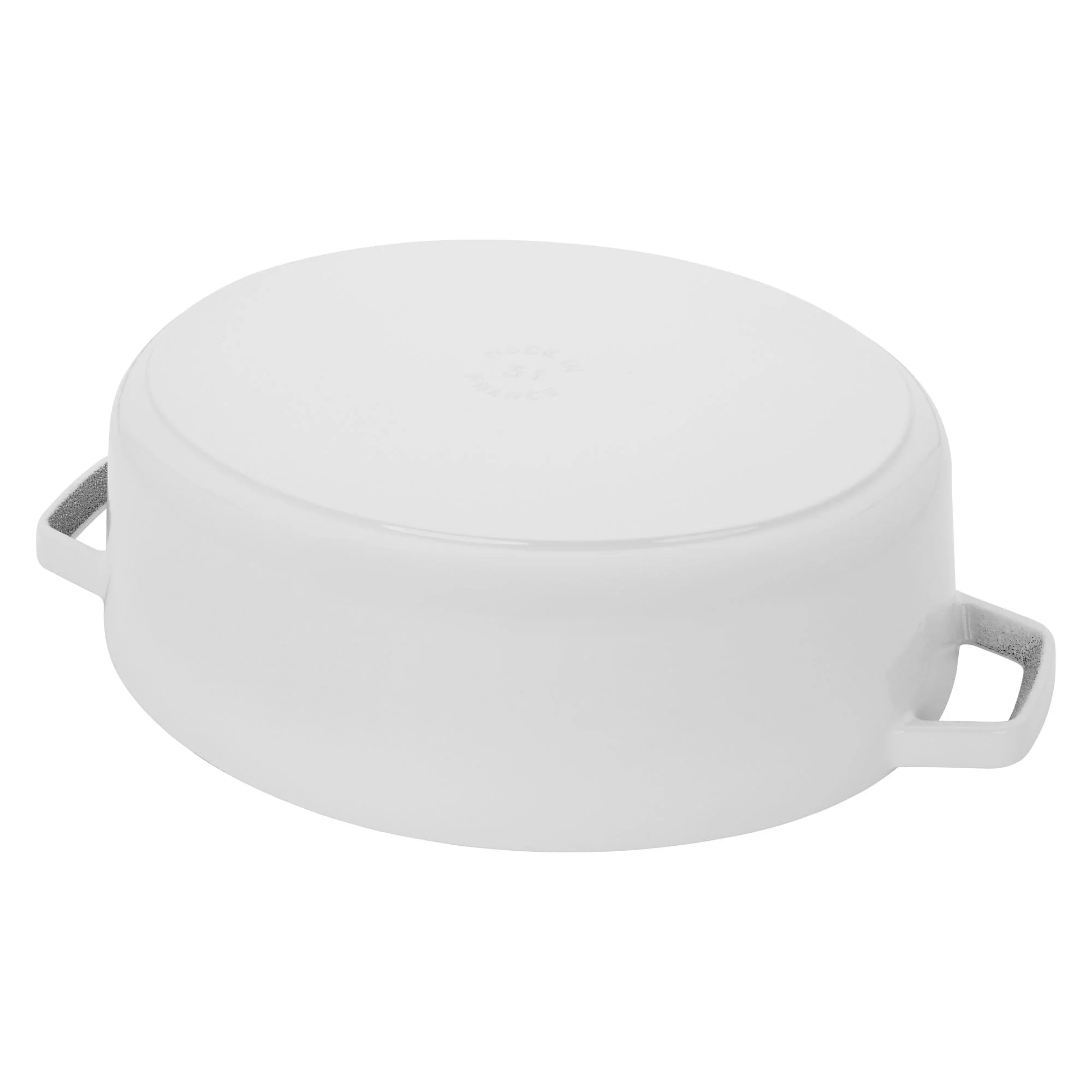 Staub Cast Iron 6.25-qt Shallow Oval Dutch Oven - White - Image 6