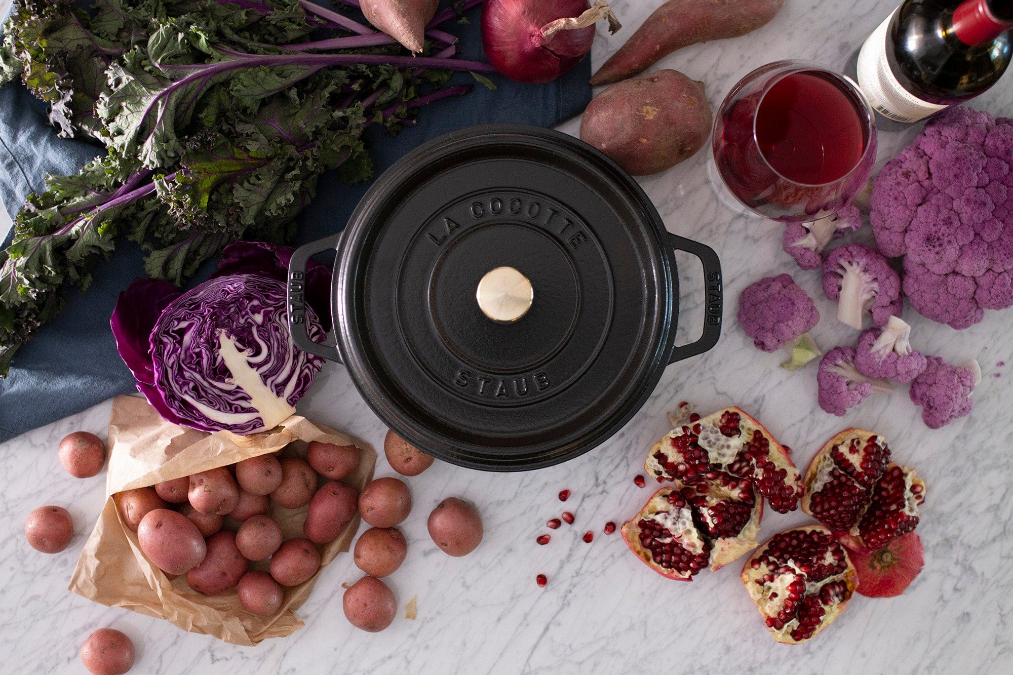 Staub Cast Iron 4-qt Round Cocotte, Dutch Oven - Matte Black - Image 5
