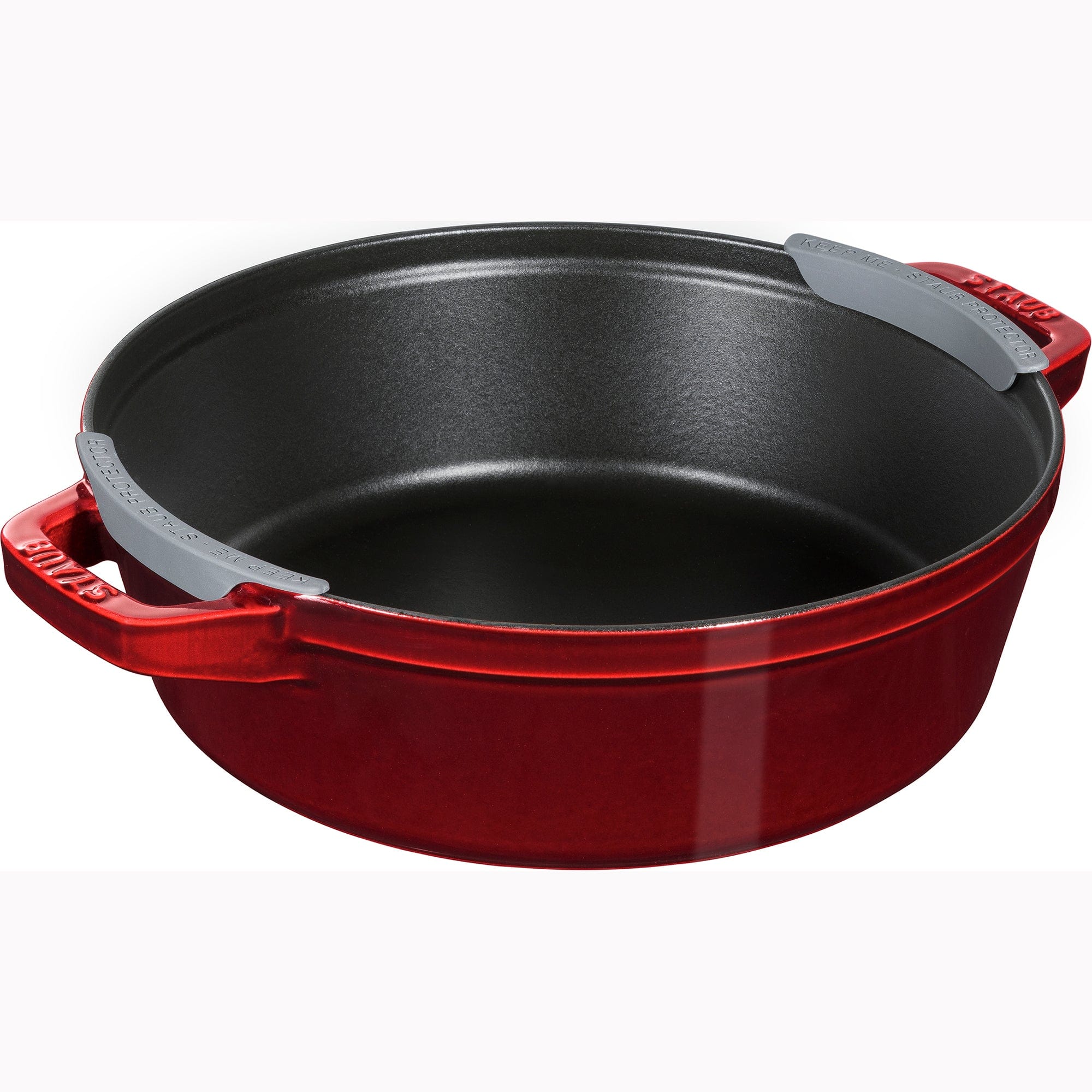Staub Cast Iron Set 4-pc, Stackable Space-Saving Cookware Set, Dutch Oven with Lid, Grenadine - Image 3