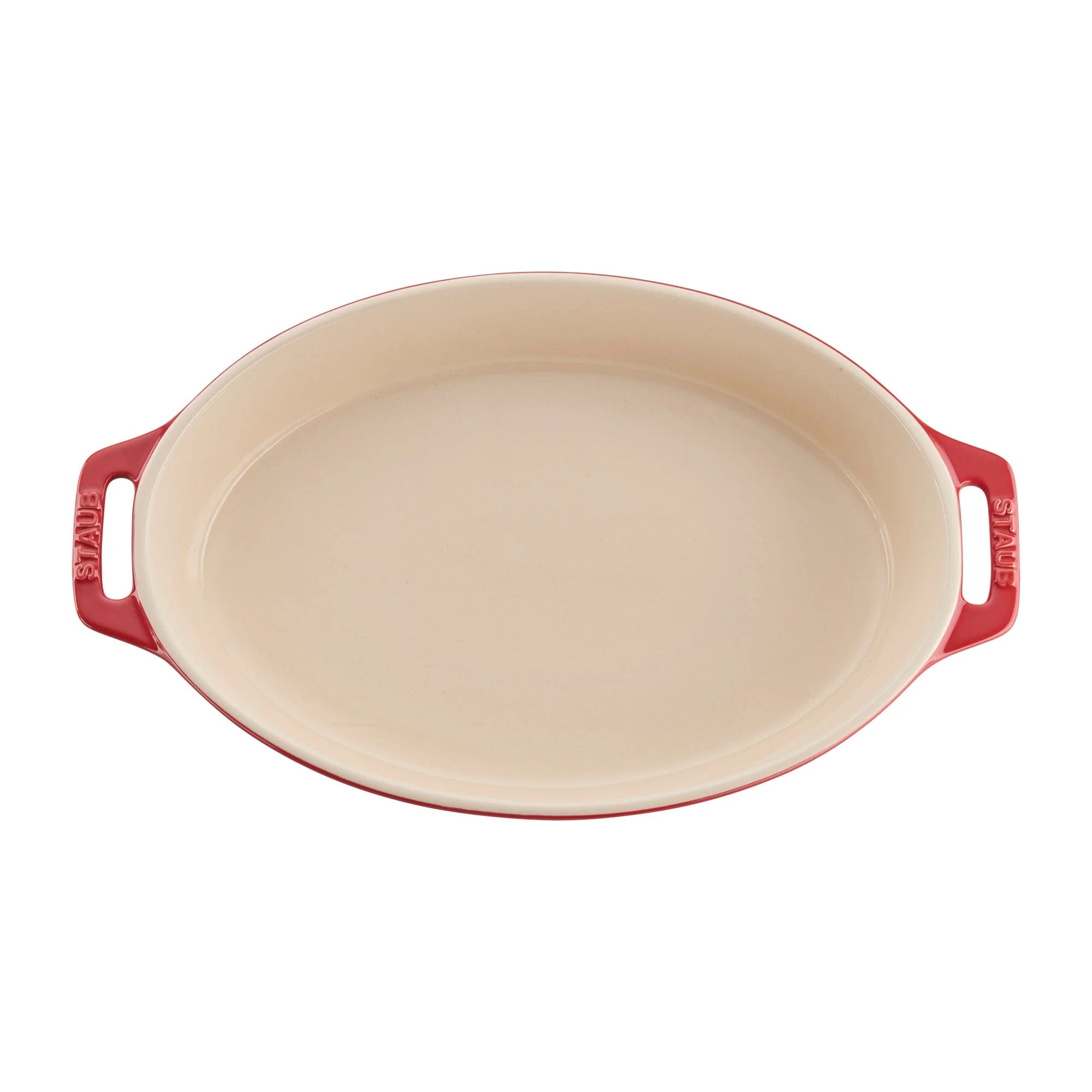 Staub Ceramic 2-pc Oval Baking Dish Set - Cherry - Image 3