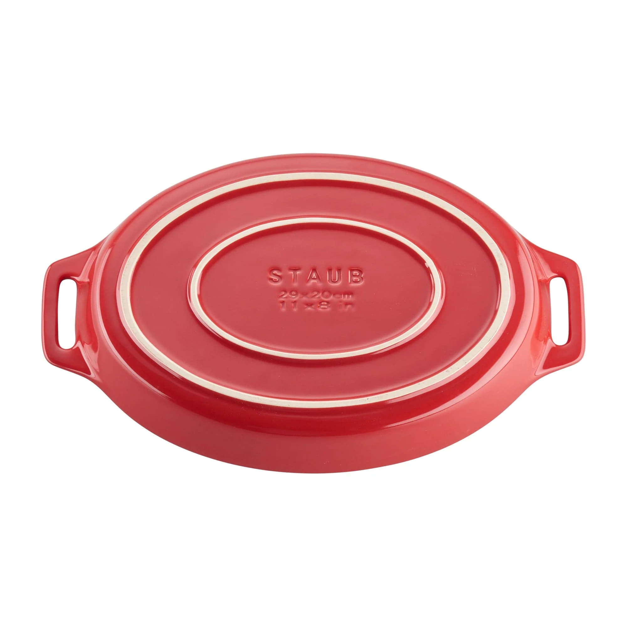 Staub Ceramic 2-pc Oval Baking Dish Set - Cherry - Image 4