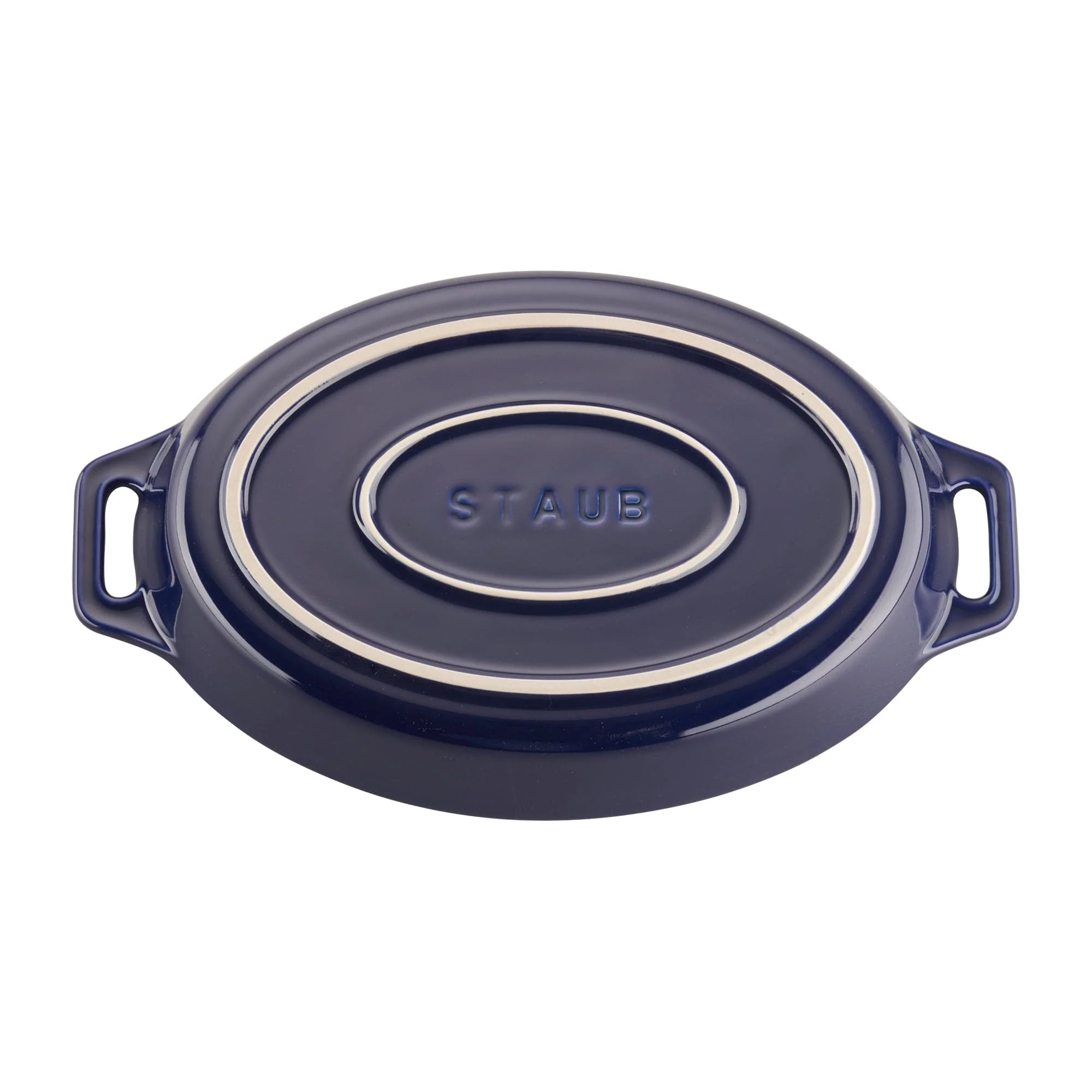 Staub Ceramic 2-pc Oval Baking Dish Set - Dark Blue - Image 3