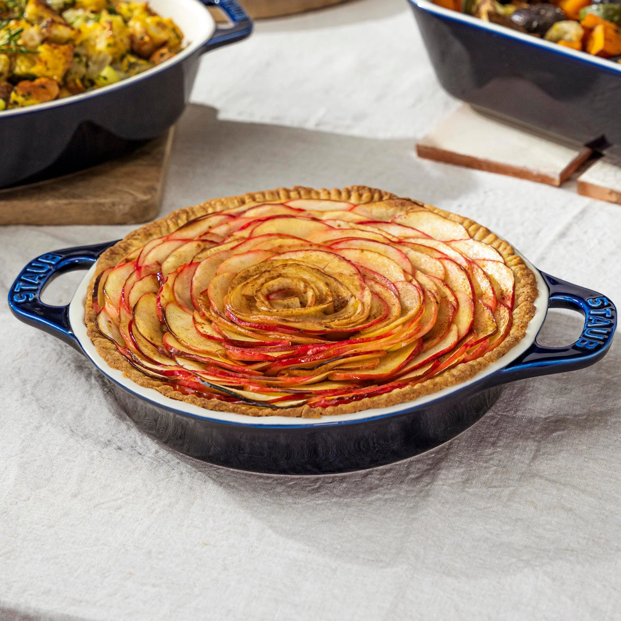 Staub Ceramic 9-inch Pie Dish - Dark Blue - Image 2