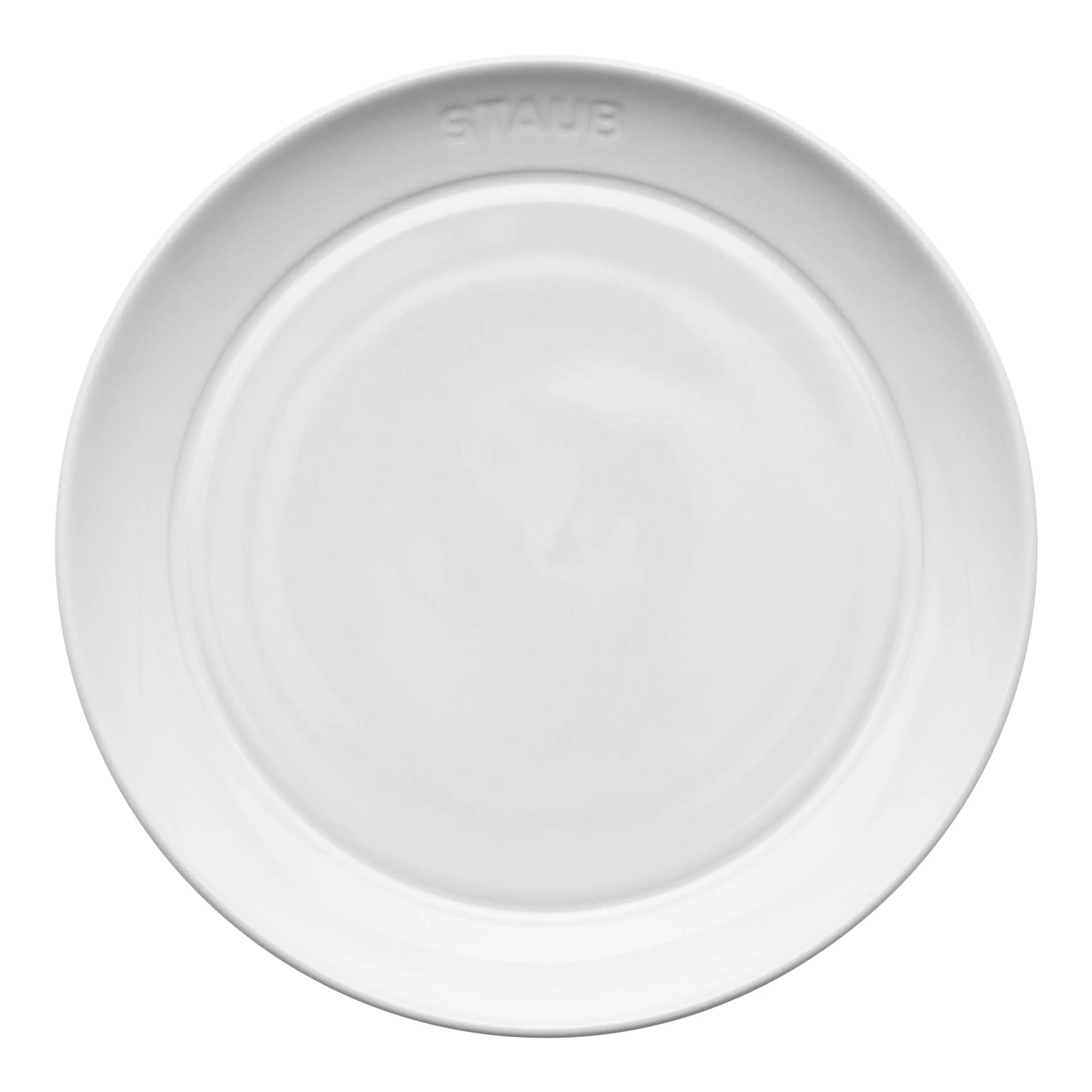 Staub Ceramic Dinnerware 4-pc 6-inch Appetizer Plate Set - White