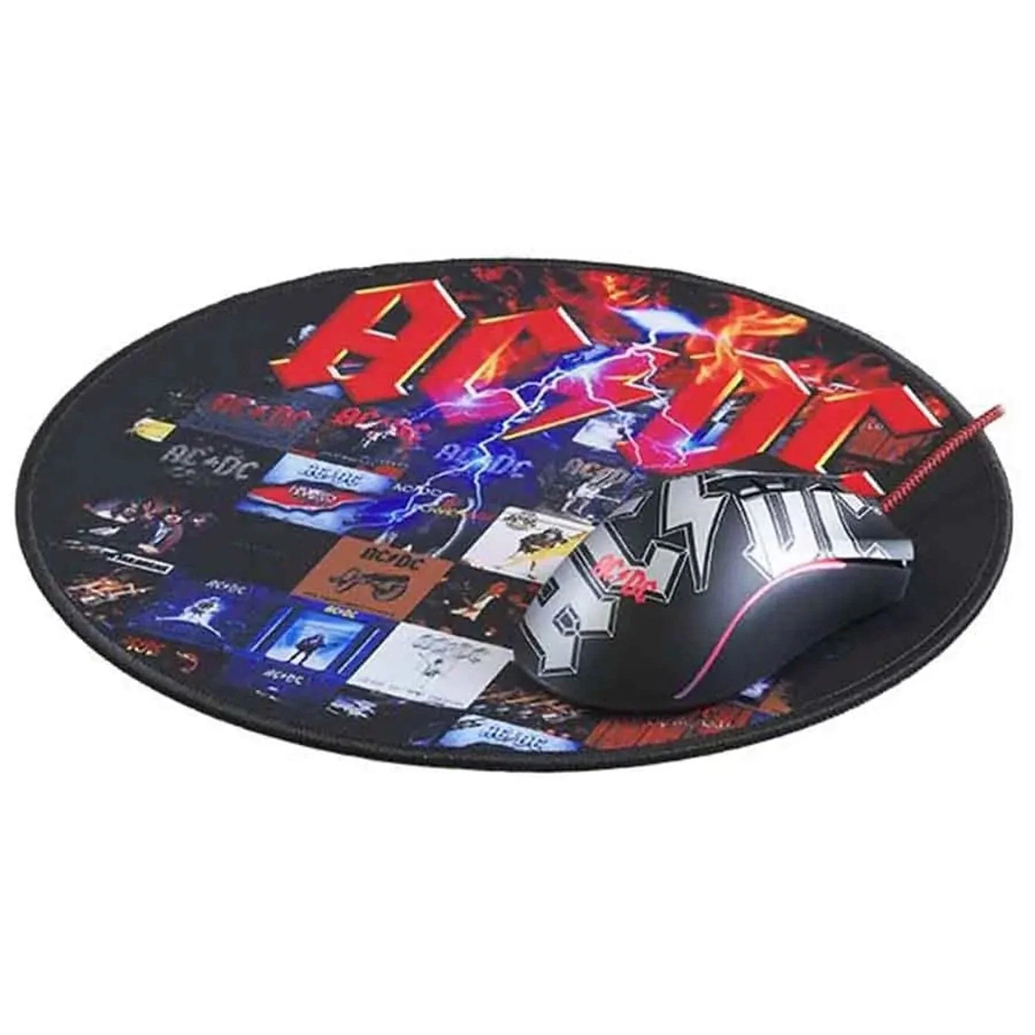 Subsonic 11.8-In. Round Gaming Mouse Pad, AC/DC - Image 4