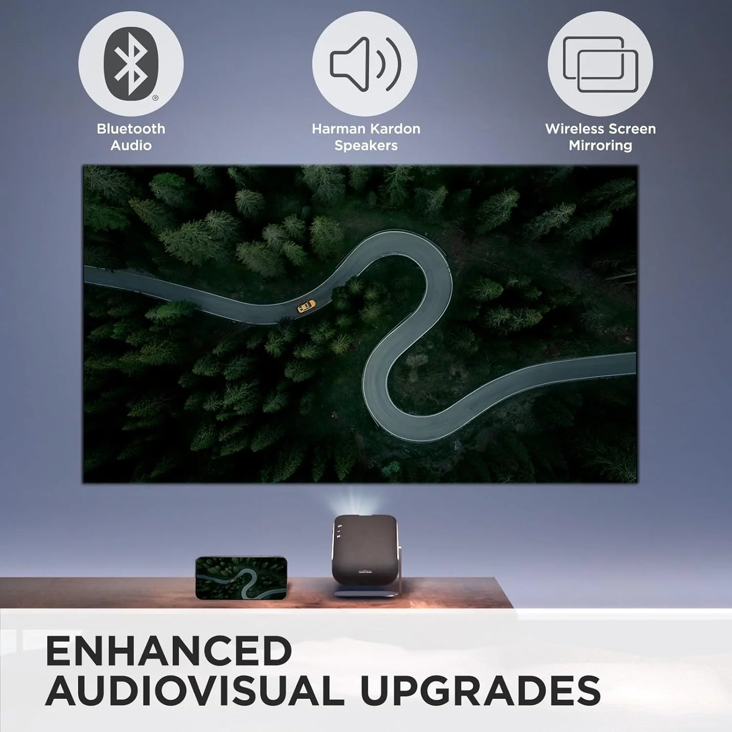 ViewSonic Portable LED Projector with Smart Stand, Harman Kardon Speakers, Black - Certified Refurbished - Image 4
