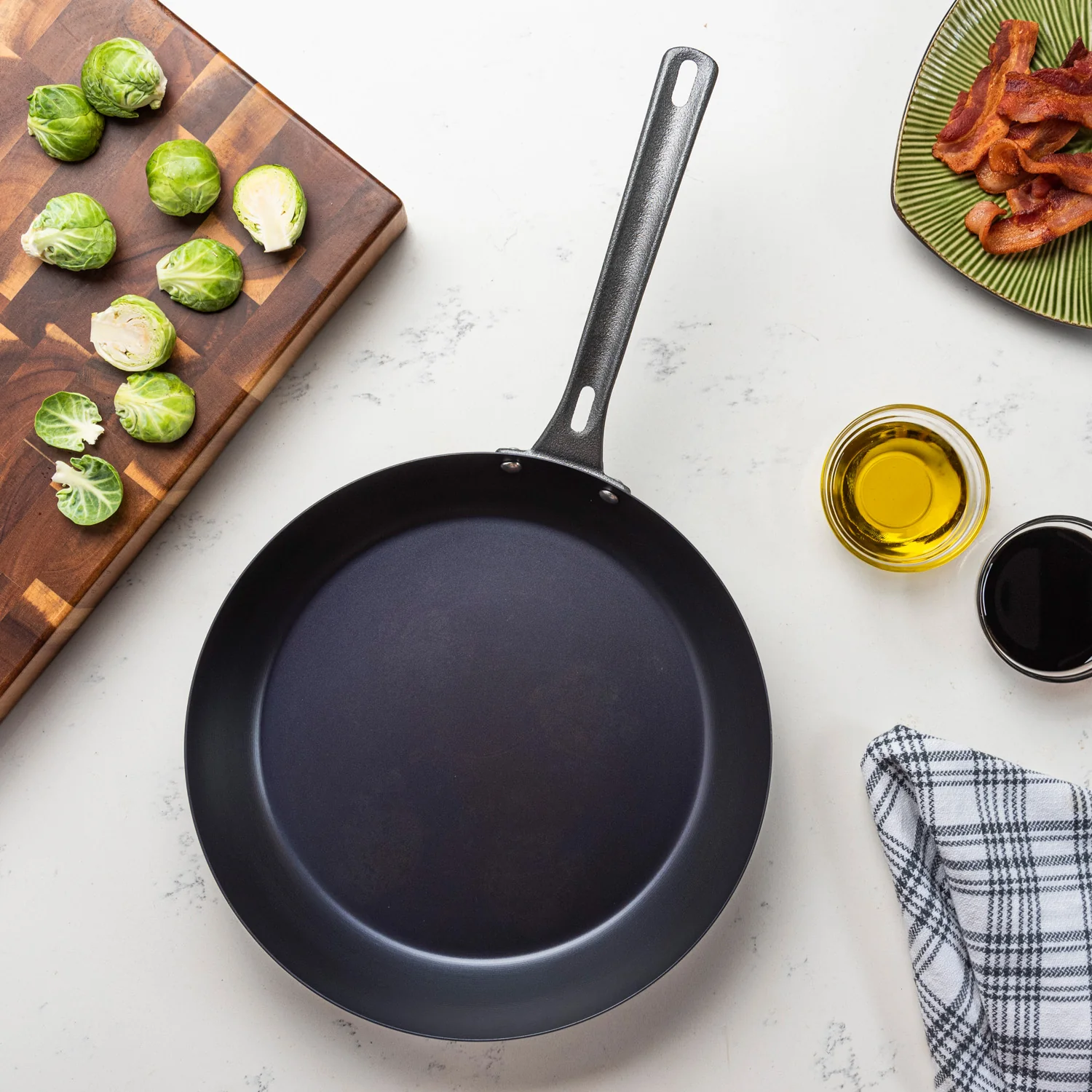 Viking Blue Steel 12" Fry Pan - Image 4