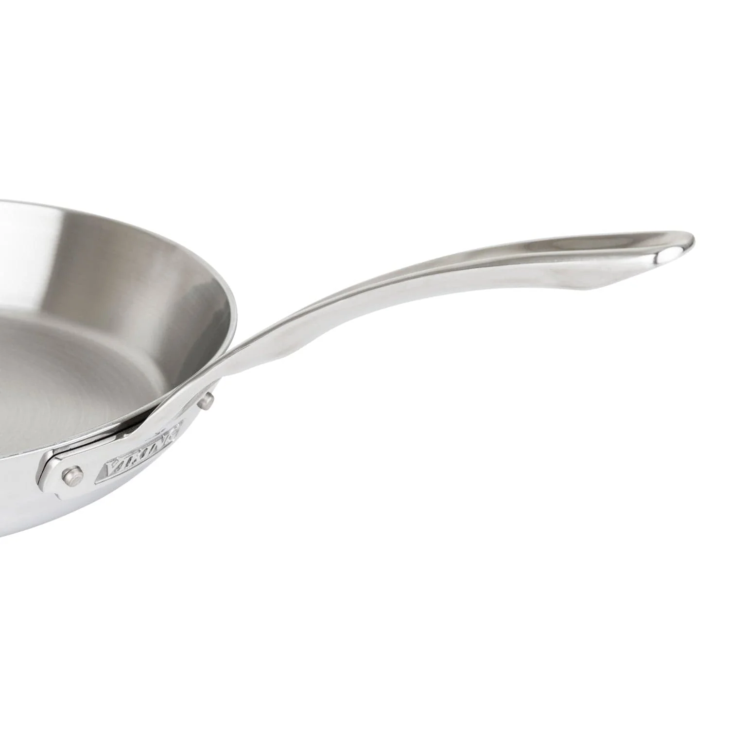 Viking Contemporary 3-Ply 12-inch Fry Pan, Mirror Finish - Image 3