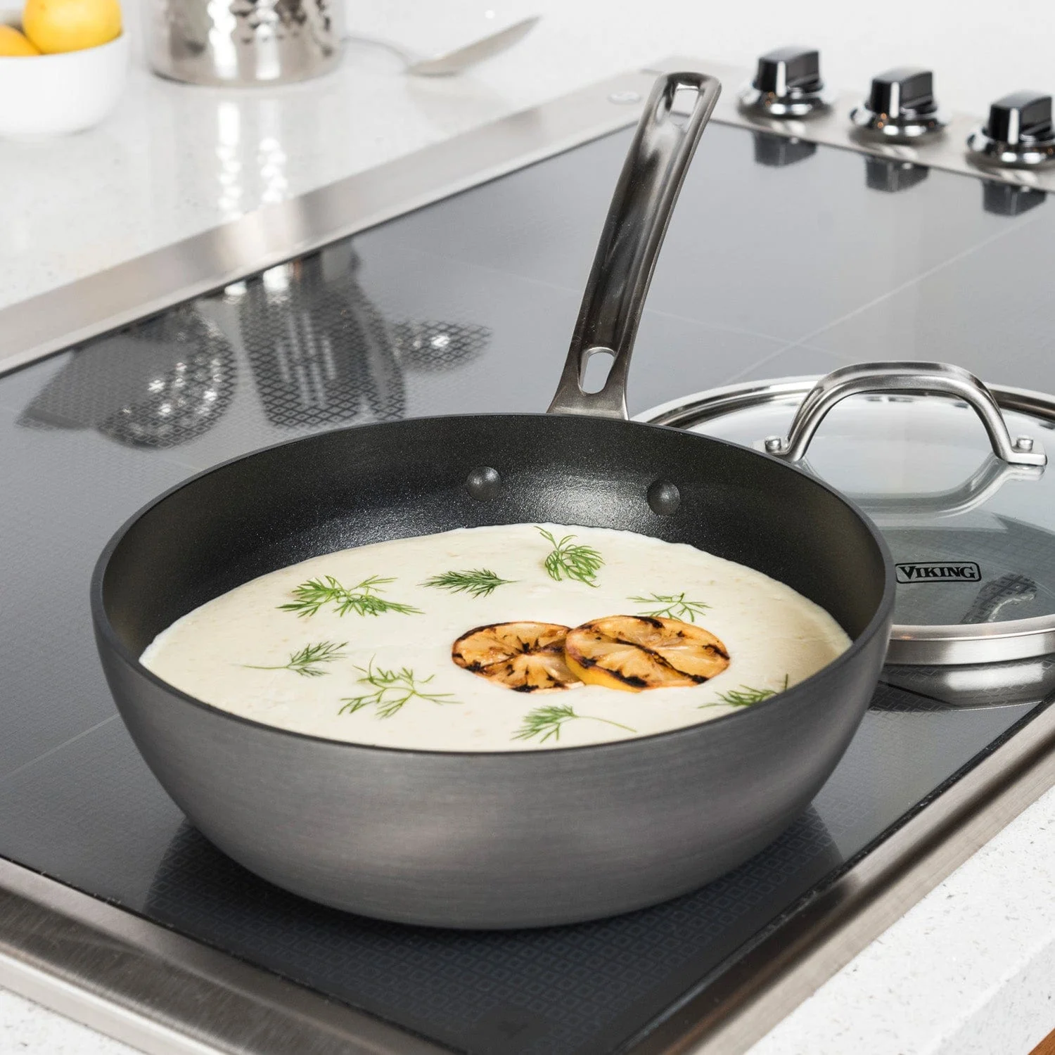 Viking Hard Anodized Nonstick 3-qt Saucier Pan - Image 3