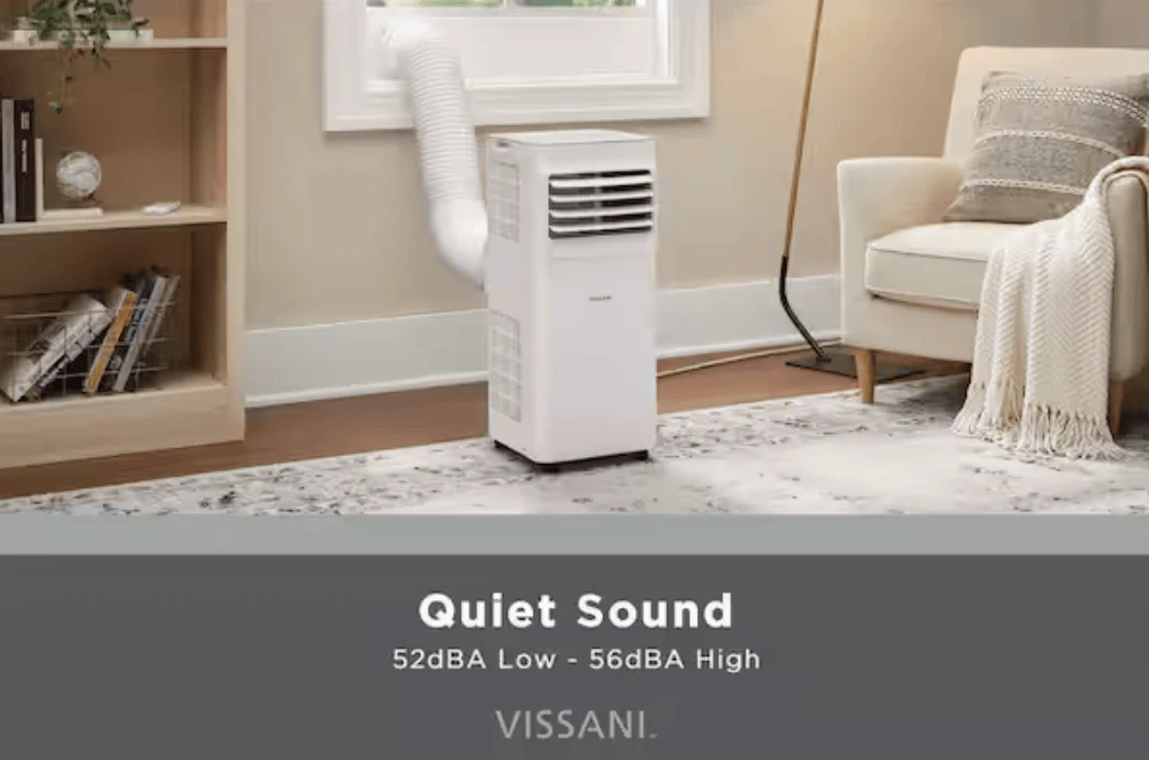 Vissani 5000 BTU 115V 3-in-1 Portable Air Conditioner with Dehumidifier and Remote for Rooms up to 150 sq. ft., White - Certified Refurbished - Image 10