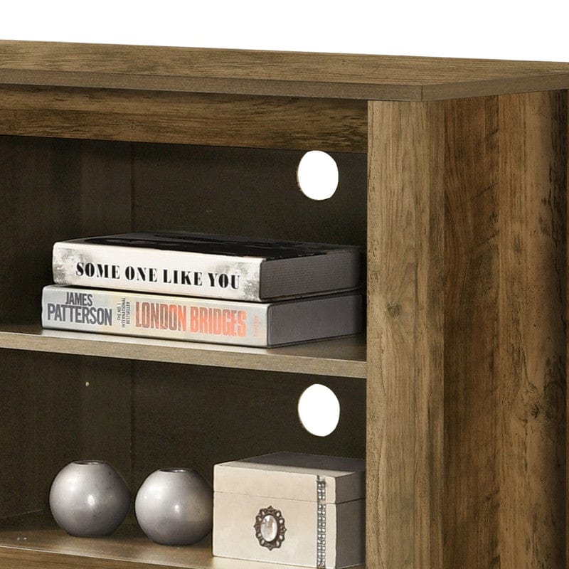 Willow & Hearth Benito Knotty Oak 70"W TV Stand with Open Shelves and Cable Management - Image 3