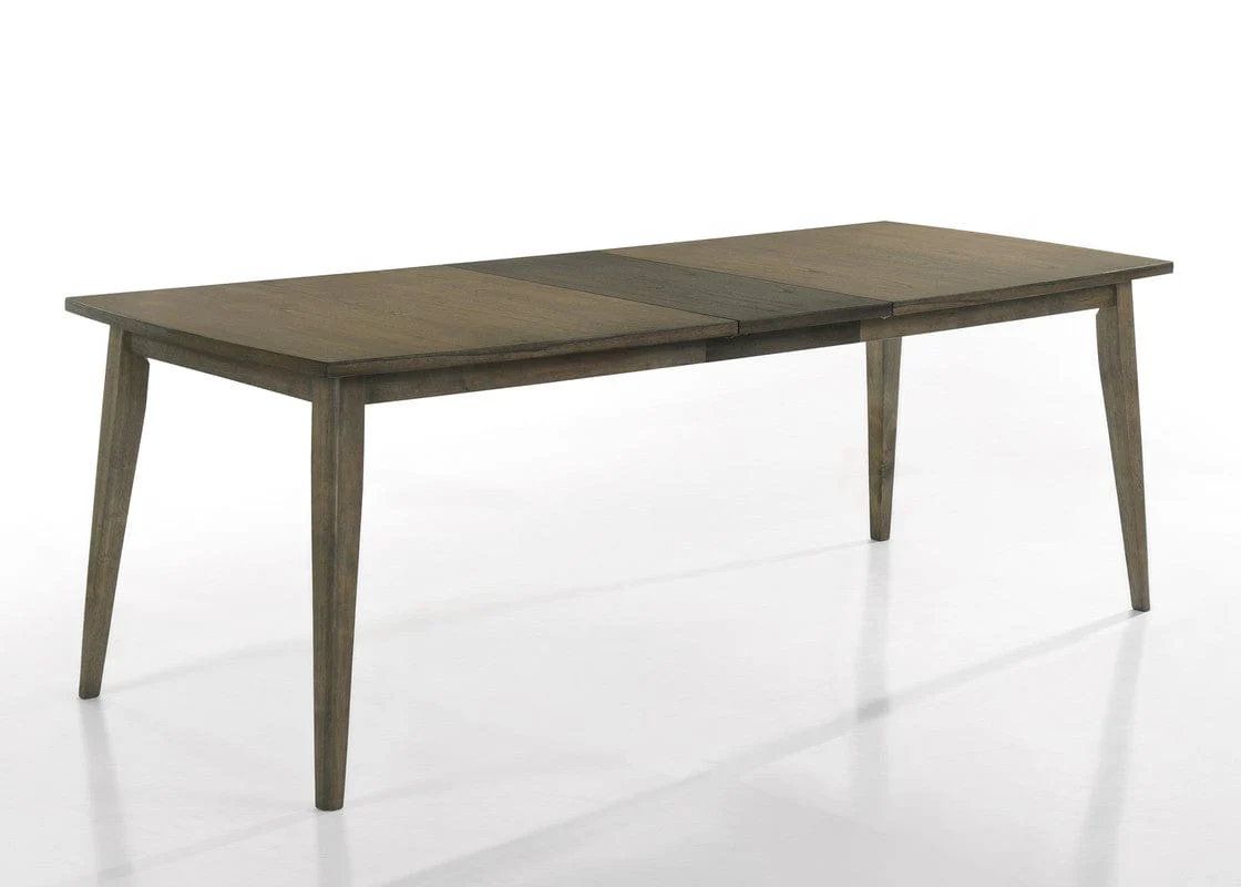 Willow & Hearth Bistro Vintage Walnut 88"W Contemporary Rectangle Dining Table with Extension Leaf