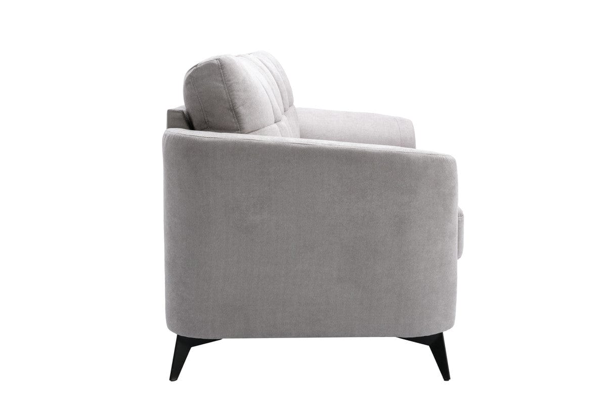 Willow & Hearth Callie 79"W Light Gray Woven Fabric Sofa - Image 5