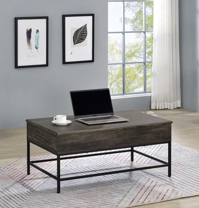 Willow & Hearth Cliff 39"W Brown Lift Top Coffee Table - Image 4