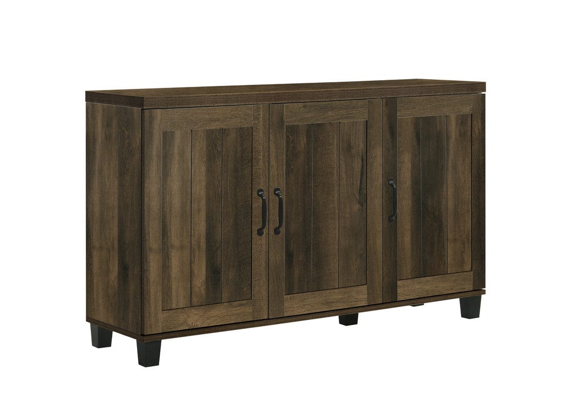 Willow & Hearth Corby 45"W Dark Dusty Oak Finish 3-Door Shoe Cabinet - Image 2