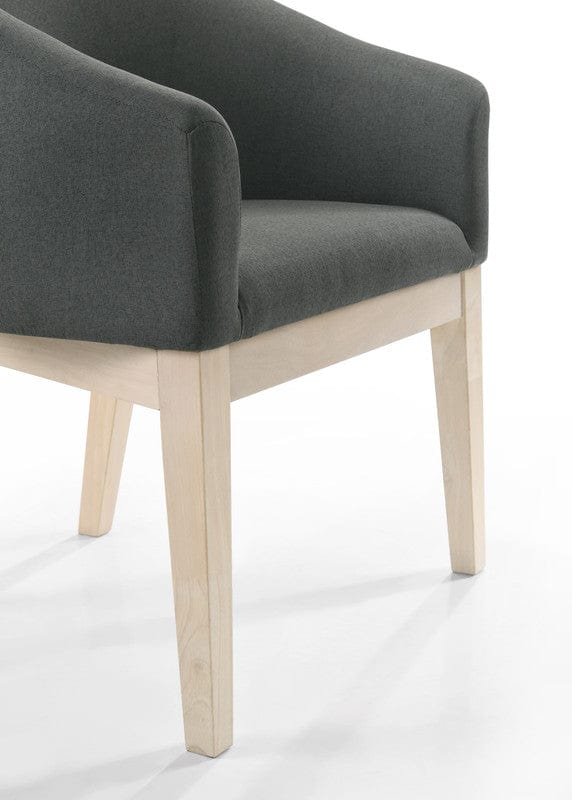 Willow & Hearth Neroli Set of 2 Gray Fabric 23"W Barrel Accent Chair - Image 5