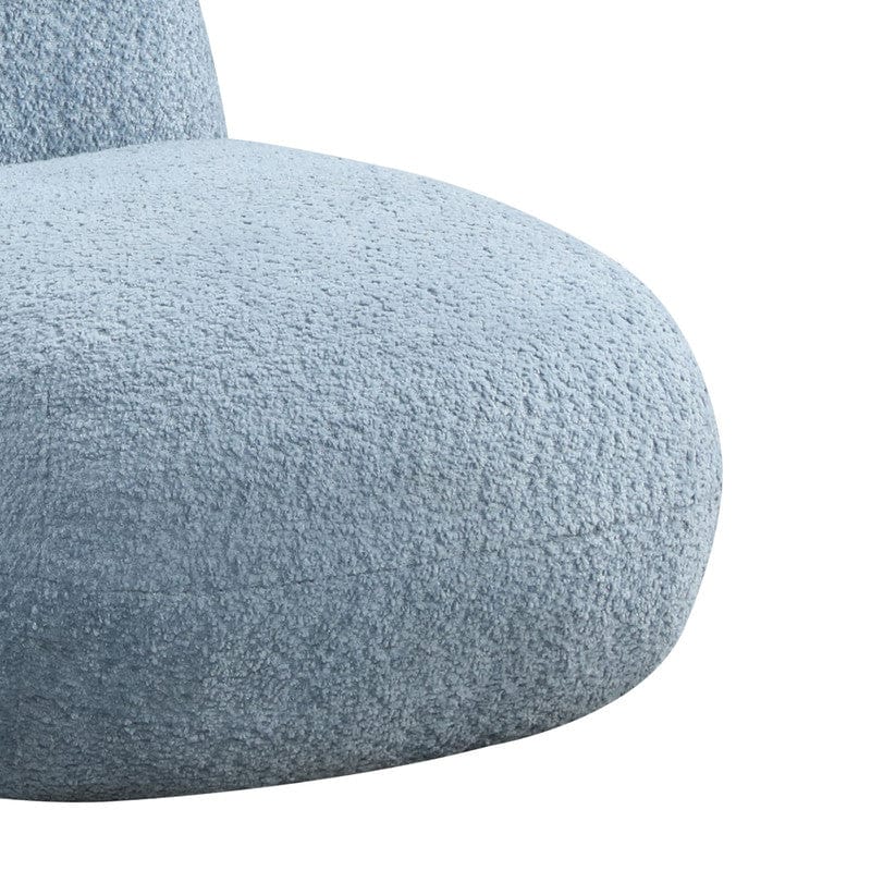 Willow & Hearth Weston 21.5"W Blue Chenille Deer-Shaped Kids Chair - Image 4